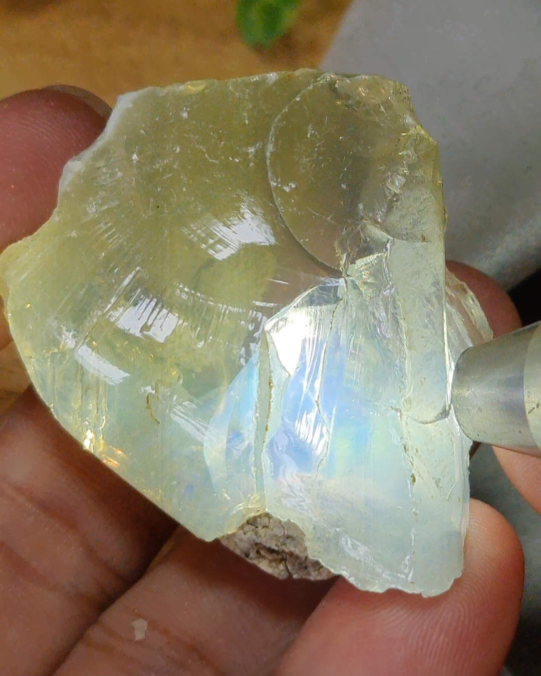 ก้อน ผลึก โอปอล Opal 47 กรัม (Grams.) พลอยแท้ อัญมณีมงคลประจําวันเกิด เครื่องประดับพลอย