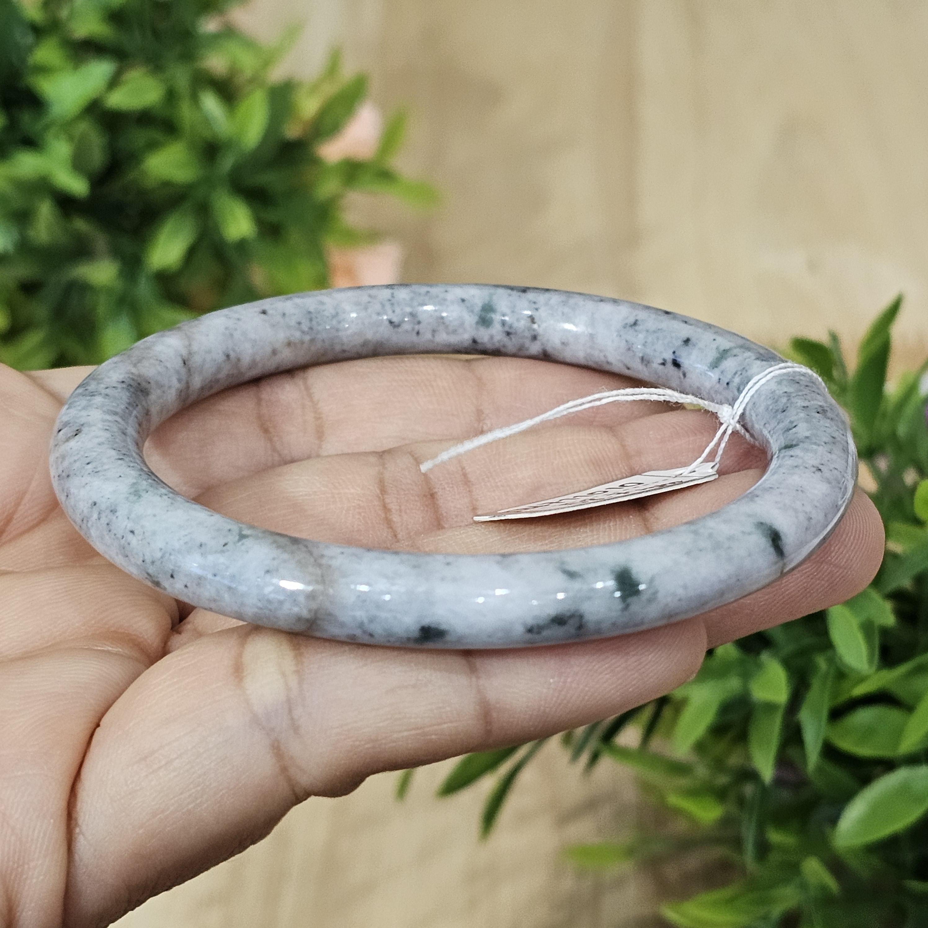 JB6711010 หยก พม่า แท้ Jade กำไลหยก 58.7 มม. (Jadeite bracelet) พม่า (Myanmar)