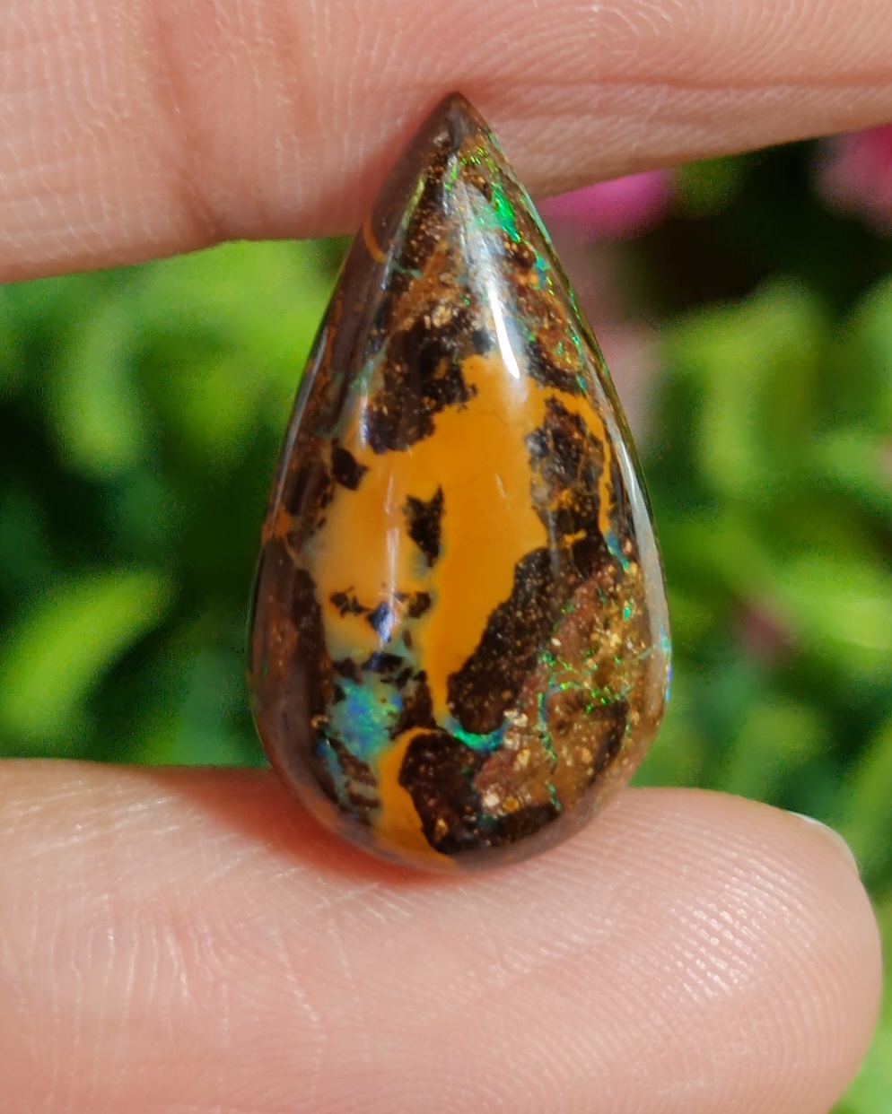 พลอย โบลเดอร์ โอปอล ออสเตรเลีย Australian Boulder Opal 14.60 กะรัต (Cts.) พลอยแท้ อัญมณีมงคลประจําวันเกิด เครื่องประดับพลอย
