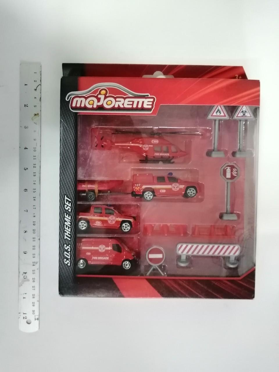 เซ็ทรถกู้ภัย มาจอเร็ท งานสะสม เก่าเก็บ Majorette S.O.S set_สีแดง