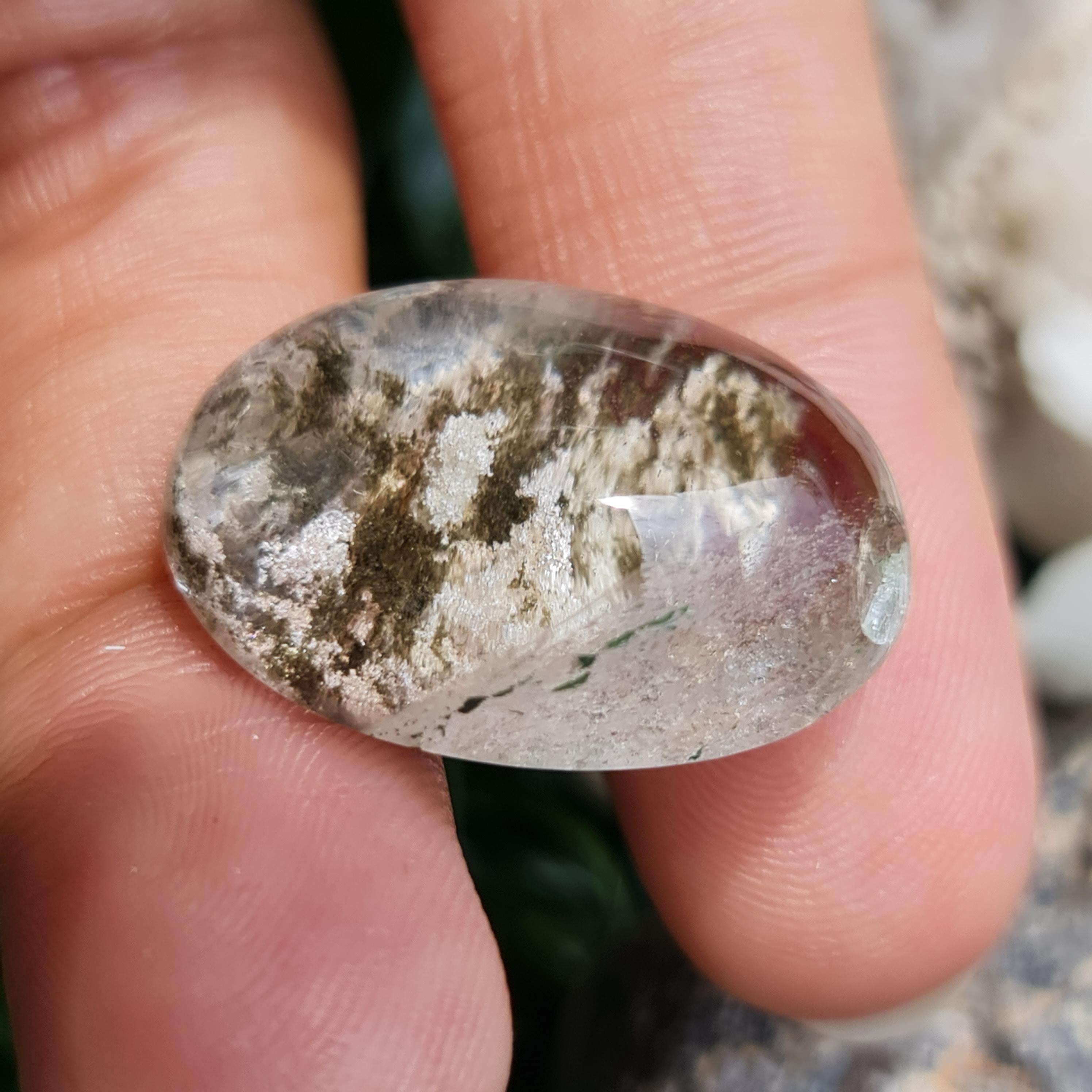 โป่งข่าม ควอตซ์ Rutilated Quartz 34.23 กะรัต Cts. พลอยแท้ อัญมณีมงคลประจําวันเกิด เครื่องประดับพลอย