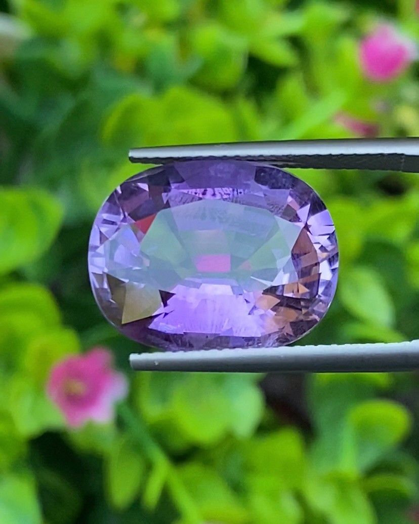 พลอย อเมทิส Amethyst 12.55 กะรัต (Cts.) พลอยแท้ อัญมณีมงคลประจําวันเกิด เครื่องประดับพลอย