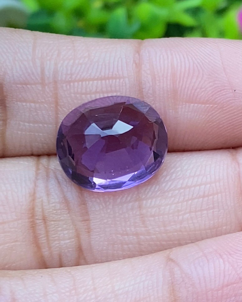 พลอย อเมทิส Amethyst 8.26 กะรัต (Cts.) พลอยแท้ อัญมณีมงคลประจําวันเกิด เครื่องประดับพลอย