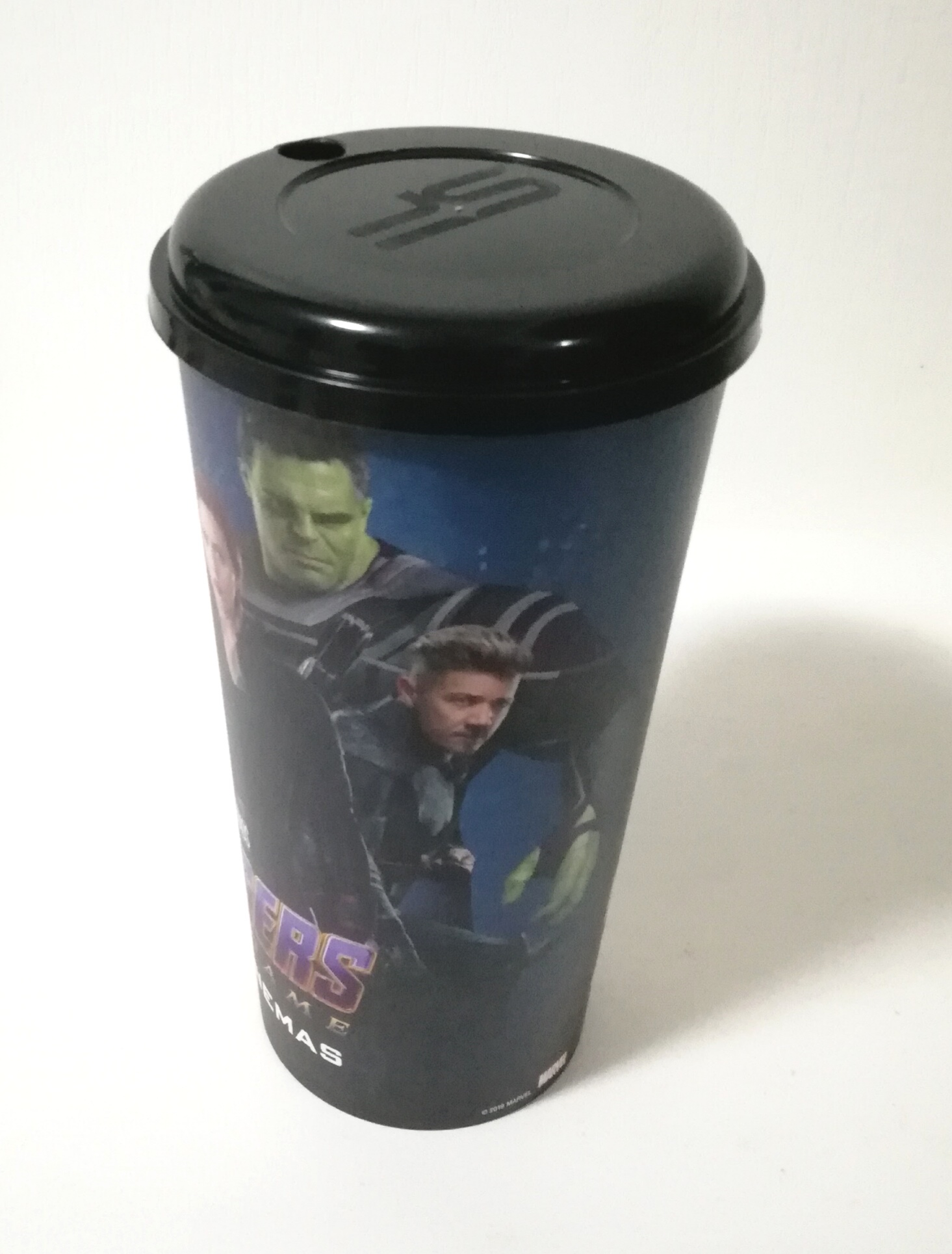 แก้วน้ำโรงหนัง ลาย มาร์เวล "Avenger End Game", Movie glass bottle, Marvel 'Avengers "End Game" printed on