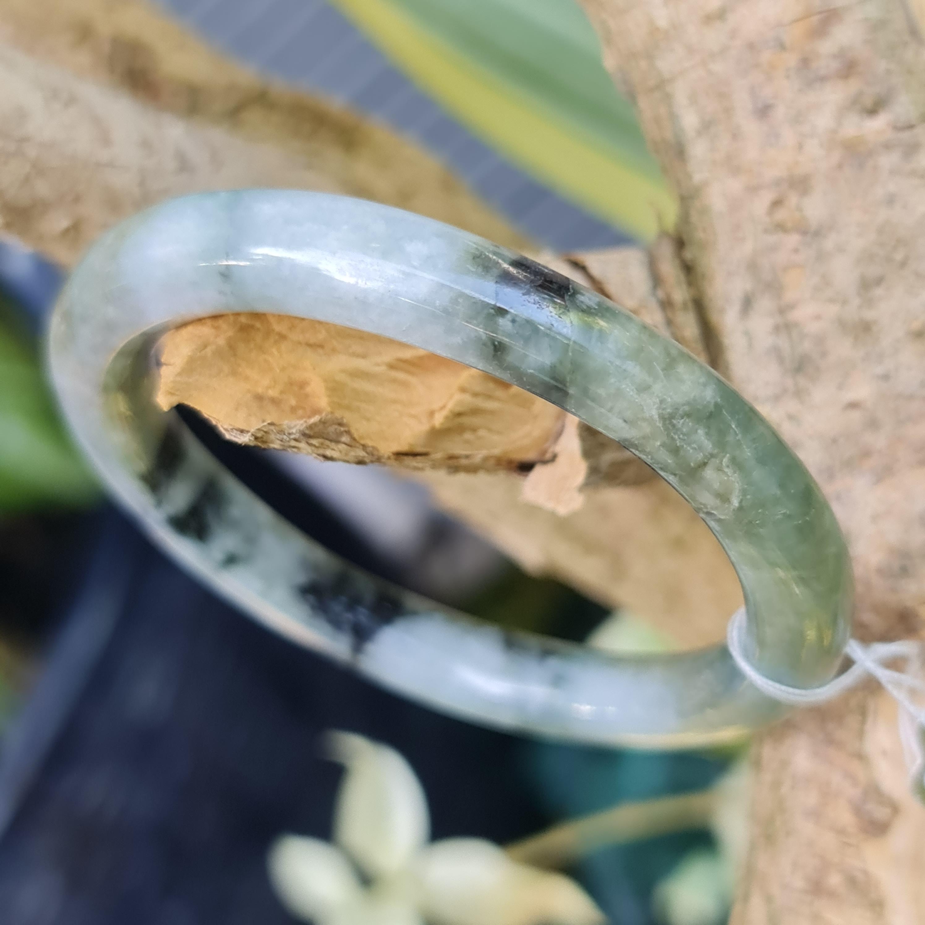 JT6711215 หยก พม่า แท้ Jade กำไลหยก 50.7 มม. (Jadeite bracelet) พม่า (Myanmar)