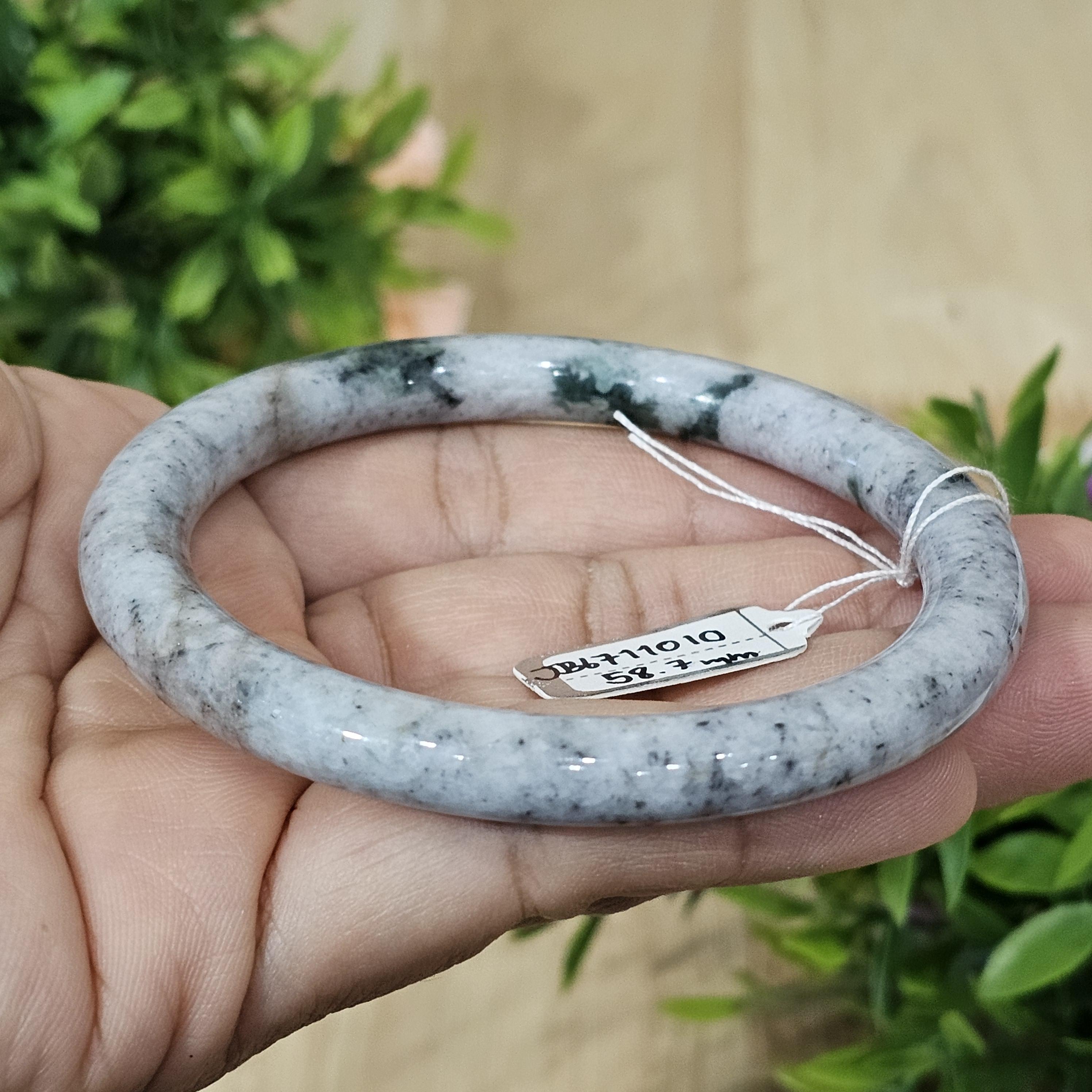 JB6711010 หยก พม่า แท้ Jade กำไลหยก 58.7 มม. (Jadeite bracelet) พม่า (Myanmar)