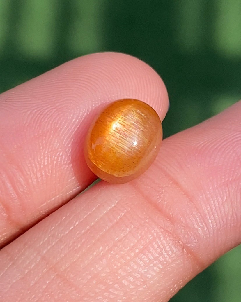 พลอย ซันสโตน Sunstone 3.42 กะรัต (Cts.) พลอยแท้ อัญมณีมงคลประจําวันเกิด เครื่องประดับพลอย