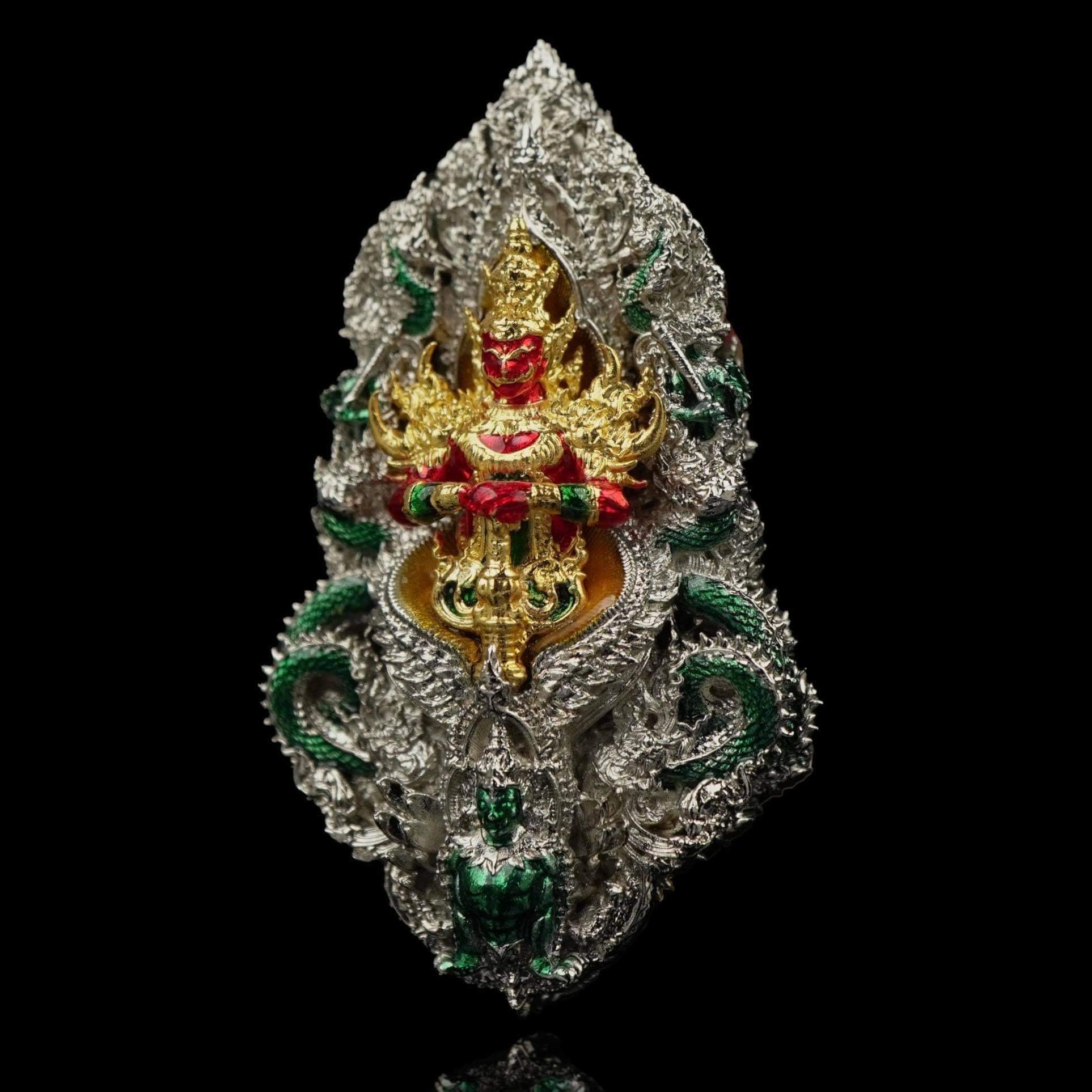 ท้าวเวสสุวรรณเหรียญจำปี รุ่น เหนือสยาม รายการพิเศษเฉพาะศูนย์จอง เนื้อบรอนซ์ชุบเงินลงยา ราคา 2,599 บาท