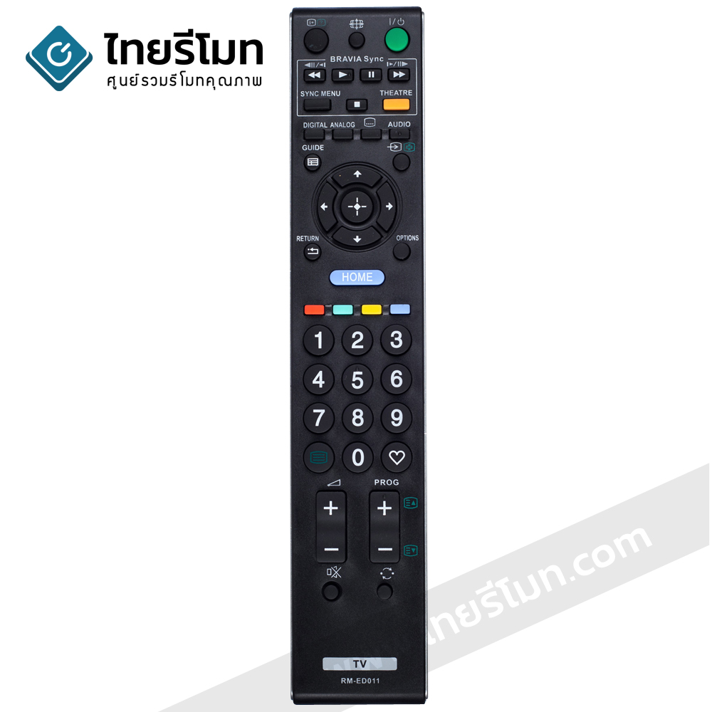 รีโมททีวี Sony รุ่นED011 / GA011 (มีปุ่มHOME) *รุ่นนี้ใช้ได้สมบูรณ์หลายรหัส*
