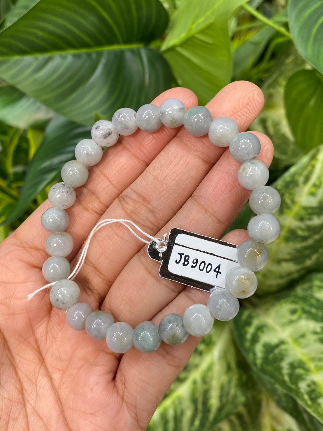 JB9004 หยก พม่า แท้ Jade กำไล ประคำหยก (Jadeite Beads Bracelet) พม่า (Myanmar)