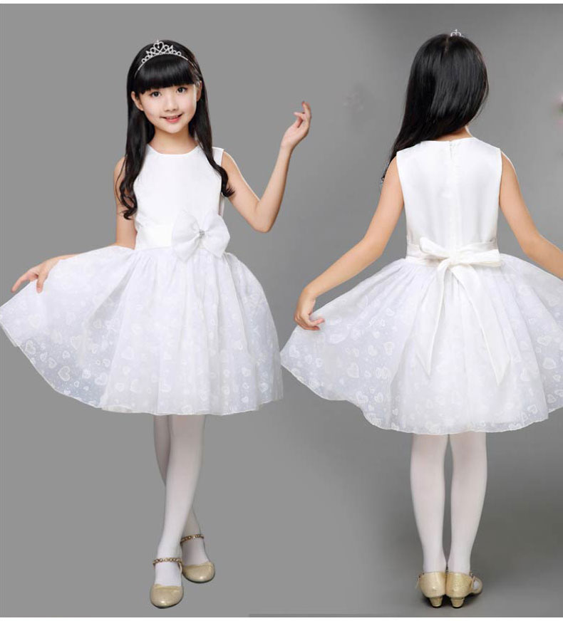 Pre-order ชุดแฟนซี ชุดการแสดง แขนกุด คอกลม คาดเอวด้วยโบว์ กรโปรงฟูฟ่อง