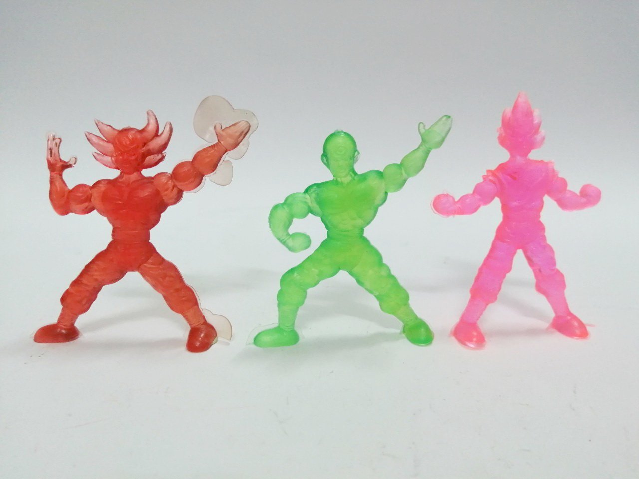 ตุ๊กตุ่นยาง ดราก้อนบอล เทนชินฮัน(เขียว) โกคู(แดง) โกคูซุปเปอร์ไซยา(ชมพู)