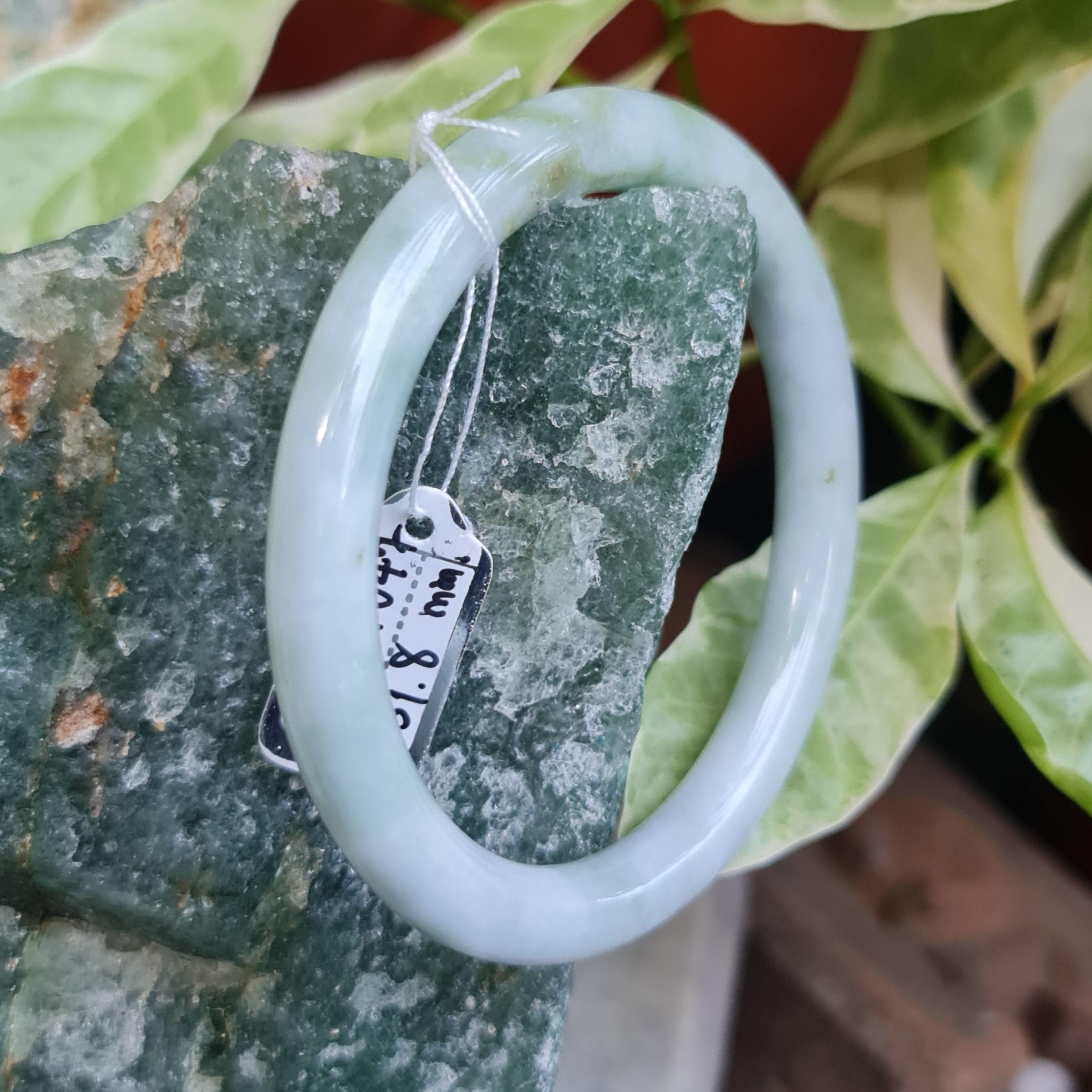 JB6711047 หยก พม่า แท้ Jade กำไลหยก 51.8 มม. (Jadeite bracelet) พม่า (Myanmar)