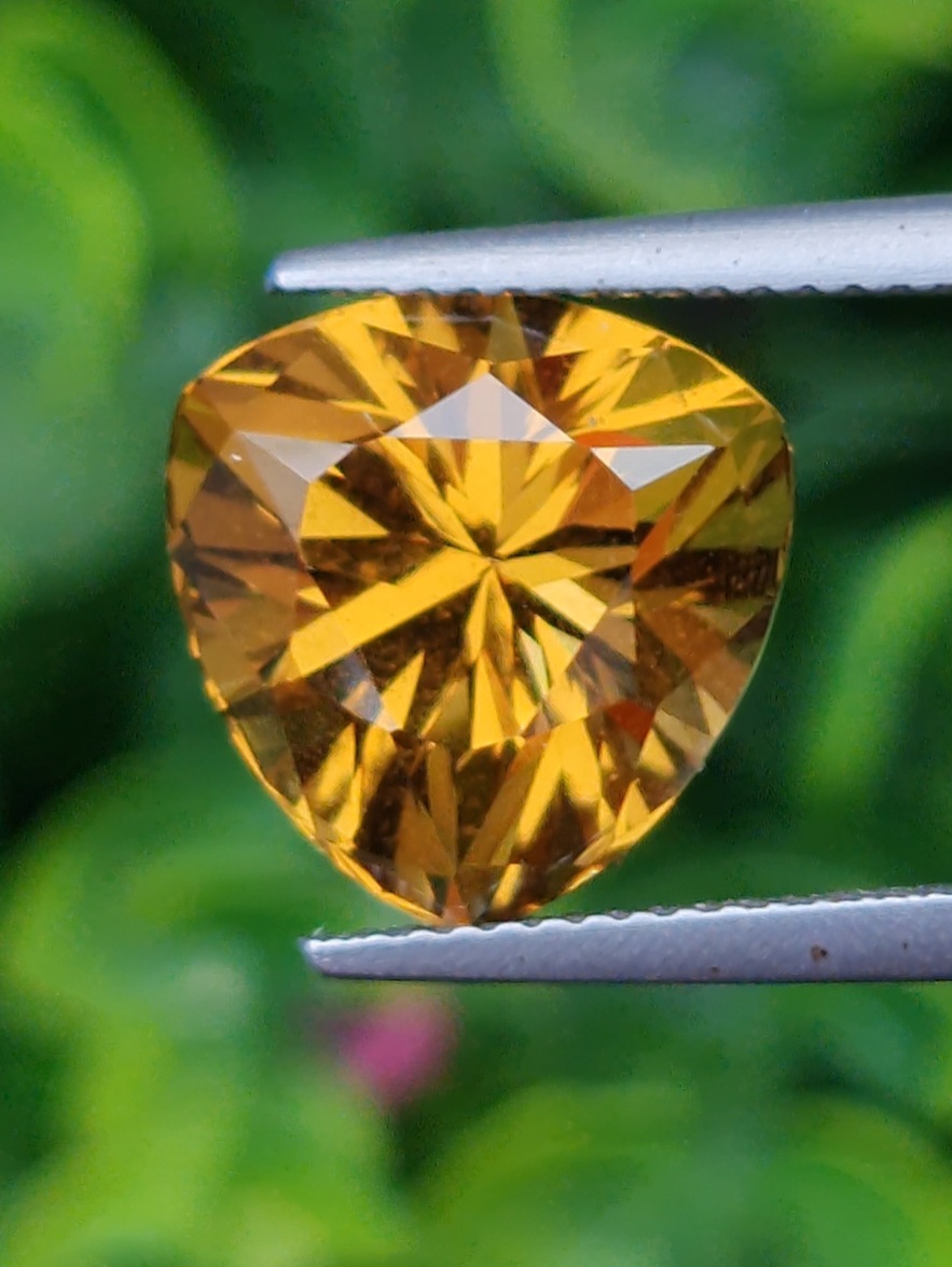 พลอย ซิทริน Citrine 6.94 กะรัต (Cts.) พลอยแท้ อัญมณีมงคลประจําวันเกิด เครื่องประดับพลอย
