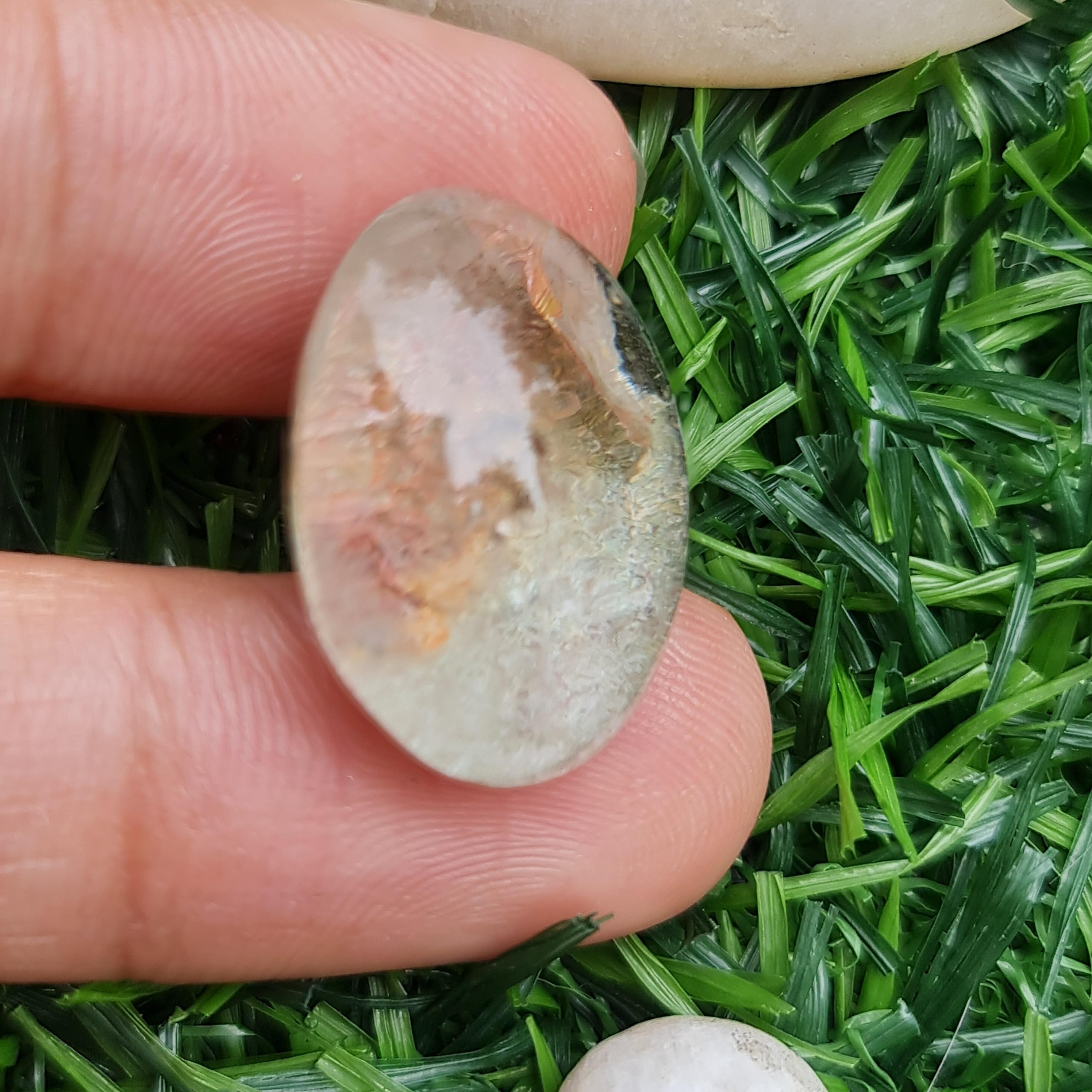 โป่งข่าม ควอตซ์ Rutilated Quartz 31.58 กะรัต Cts. พลอยแท้ อัญมณีมงคลประจําวันเกิด เครื่องประดับพลอย