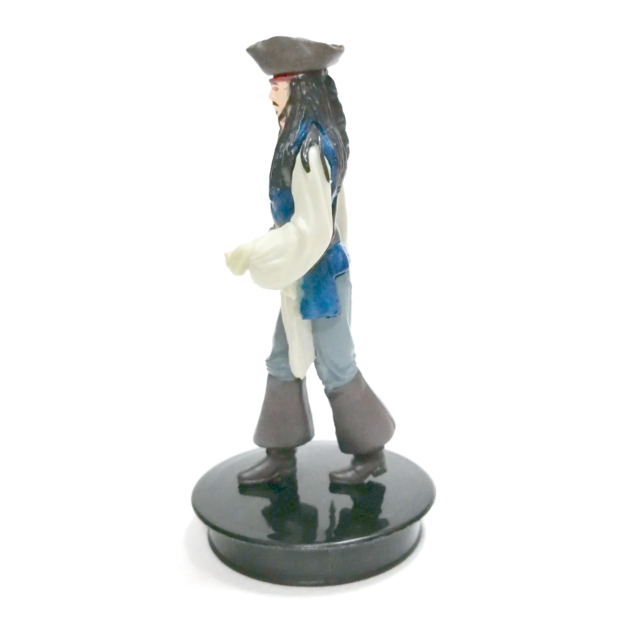 ฟิกเกอร์ยางตัน ท๊อปเปอร์EGV 3.5 นิ้ว แจ๊ค สแปโร่ห์ จากภาพยนตร์ ไพเรทออฟเดอะแคริบเบี้ยน ไม่มีฝาและแก้วน้ำ มีเฉพาะฟิกเกอร์ มีรอยบ้าง