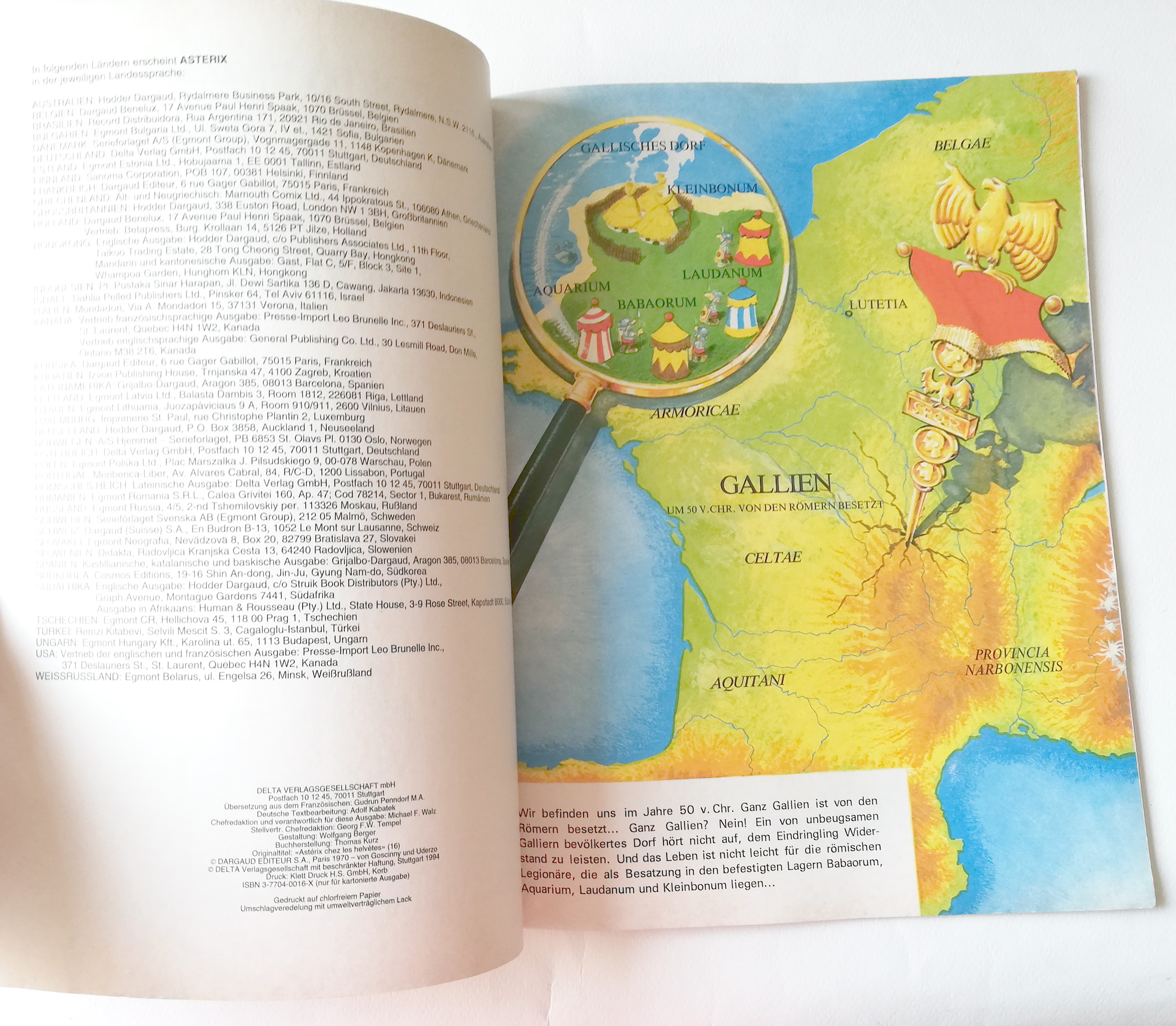 หนังสือการ์ตูนภาษาเยอรมัน หนังสือการ์ตูนภาษาเยอรมัน Dargaud prasentiert: GROSSER ASTERIX-BAND XV Asterix DM - Streitum ZEICHNUNGEN: UDERZO TE FA Jelta DELTA VERLAG GMBH STUTTGART EHAPA VERLAG GMBH STUTTGART WERTREE