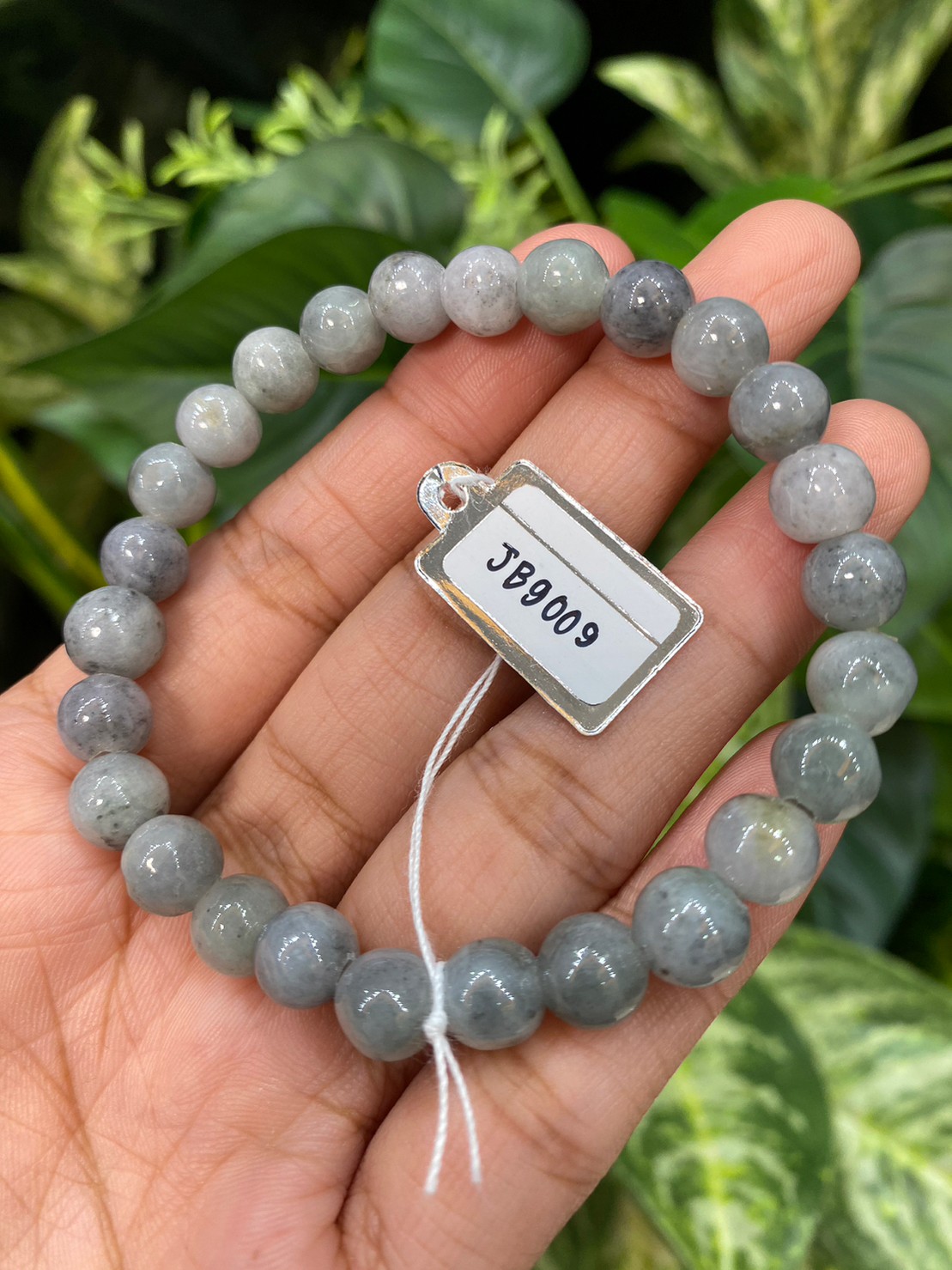 JB9009 หยก พม่า แท้ Jade กำไล ประคำหยก (Jadeite Beads Bracelet) พม่า (Myanmar)