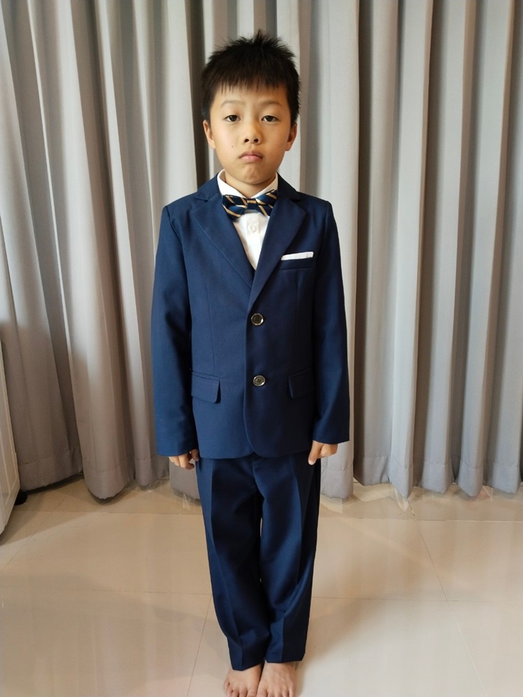 เช่า ชุดสูทเด็กชาย สีกรมท่า 2 กระดุม ทรงคลาสสิก