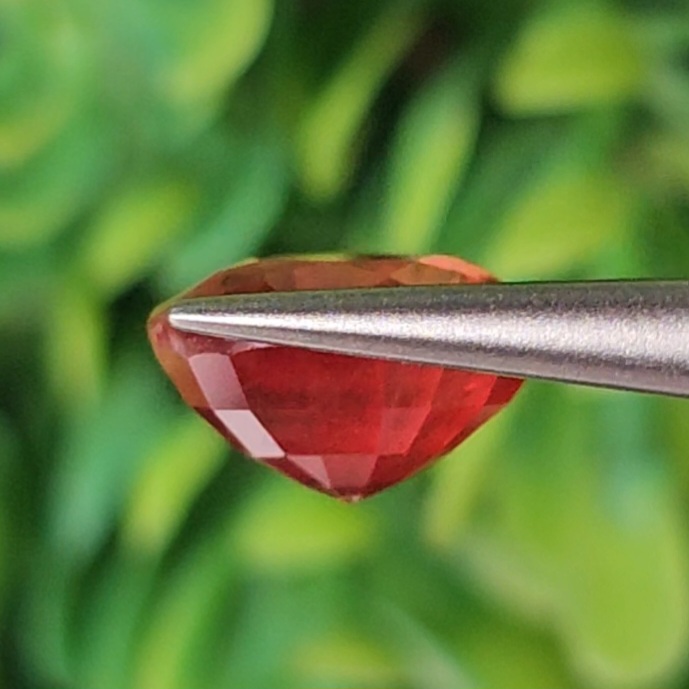 พลอย ออเรนจ์ แซฟไฟร์ Orange Sapphire 2.51 กะรัต (Cts.) พลอยแท้ อัญมณีมงคลประจําวันเกิด เครื่องประดับพลอย