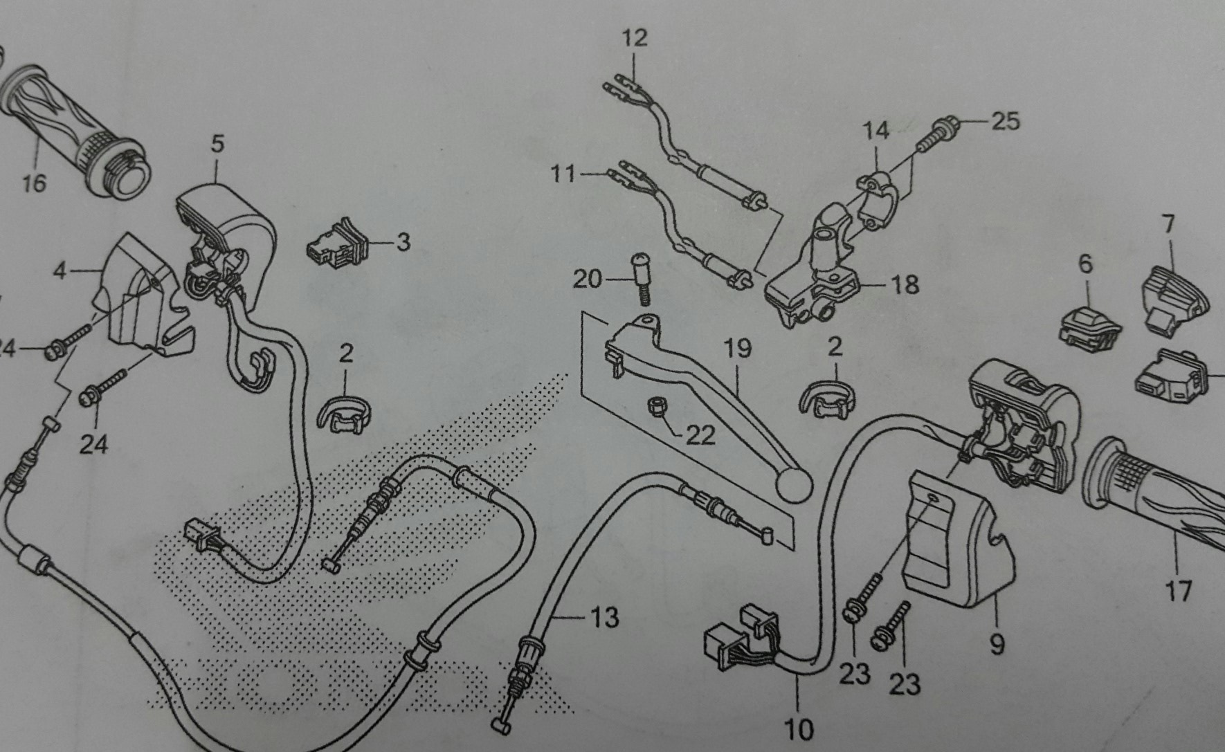 ชุดสวิทช์แฮนด์ด้านซ้าย ซูมเมอร์X