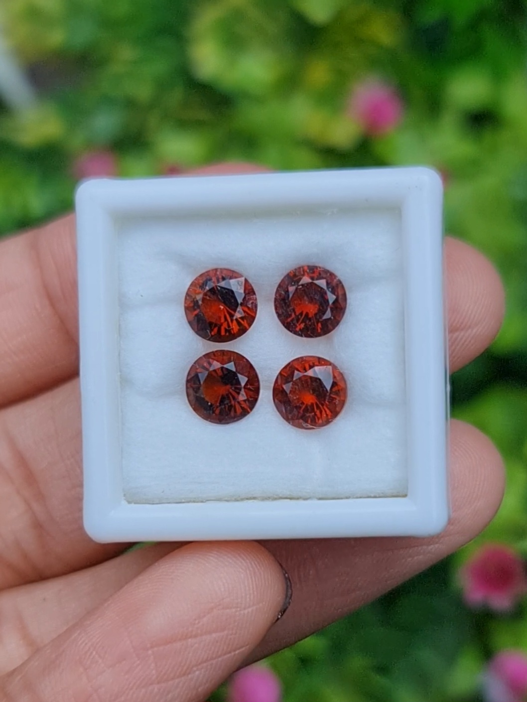 พลอย ซิทริน Citrine 3.09 กะรัต(Cts.) 4 เม็ด Pcs. พลอยแท้ อัญมณีมงคลประจําวันเกิด เครื่องประดับพลอย