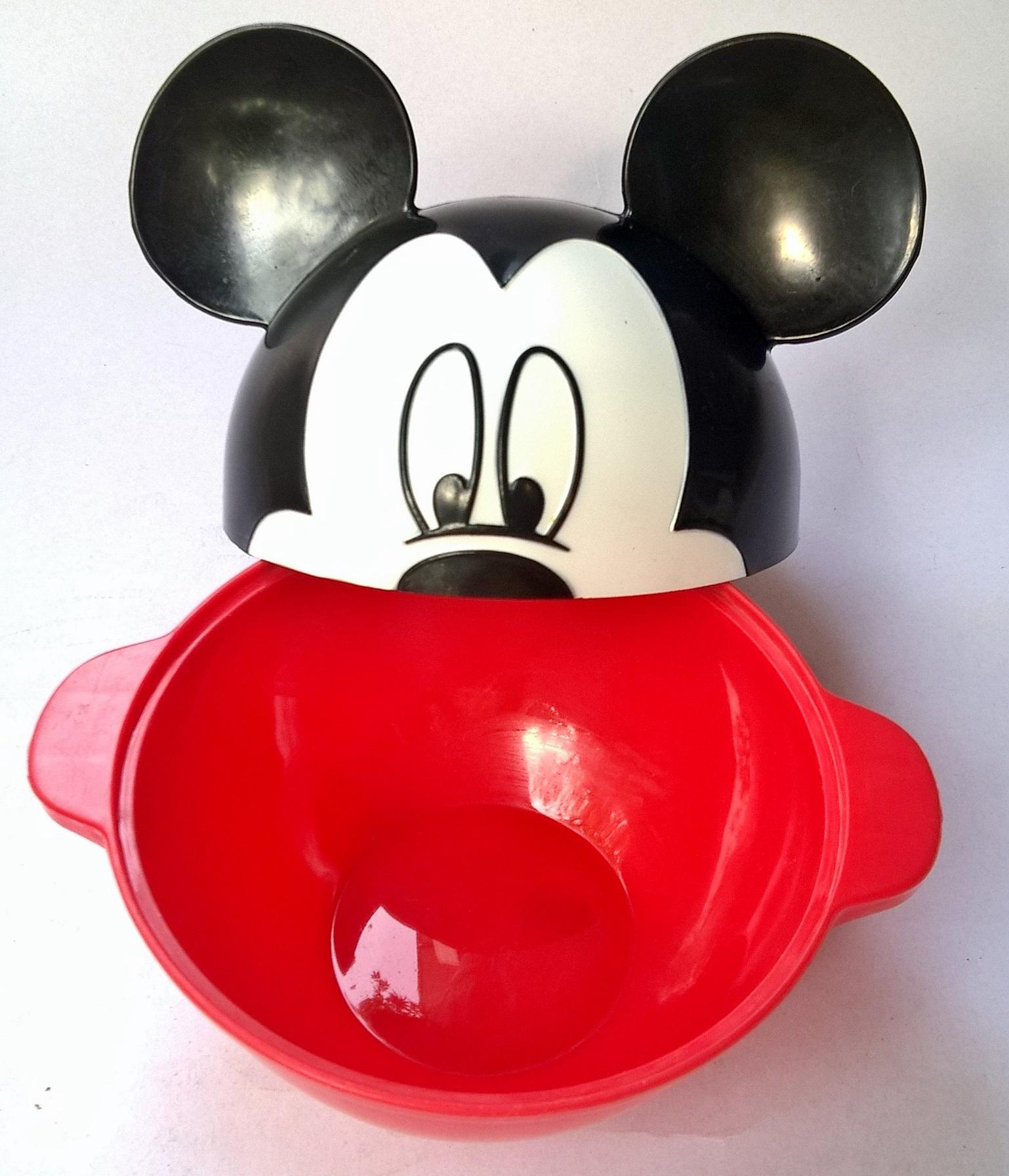 ของสะสม ชุดถ้วยใส่อาหาร มิกกี้เมาส์ สีแดง-ดำ Mickey Mouse Collection