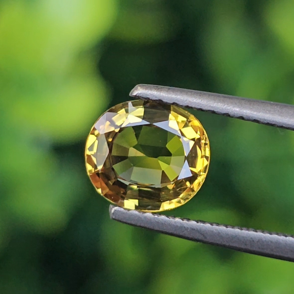 พลอย บุษราคัม Yellow Sapphire 1.18 กะรัต (Cts.) ดิบ (Unheated) พร้อมใบเซอร์ พลอยแท้ อัญมณีมงคลประจําวันเกิด เครื่องประดับพลอย