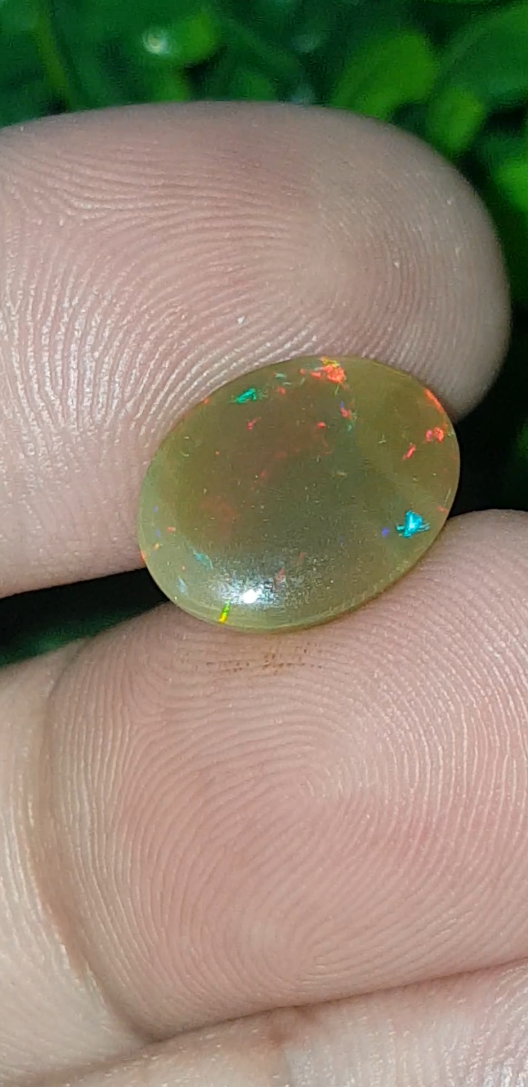 พลอย โอปอล Opal 3.84 กะรัต (Cts.) พลอยแท้ อัญมณีมงคลประจําวันเกิด เครื่องประดับพลอย