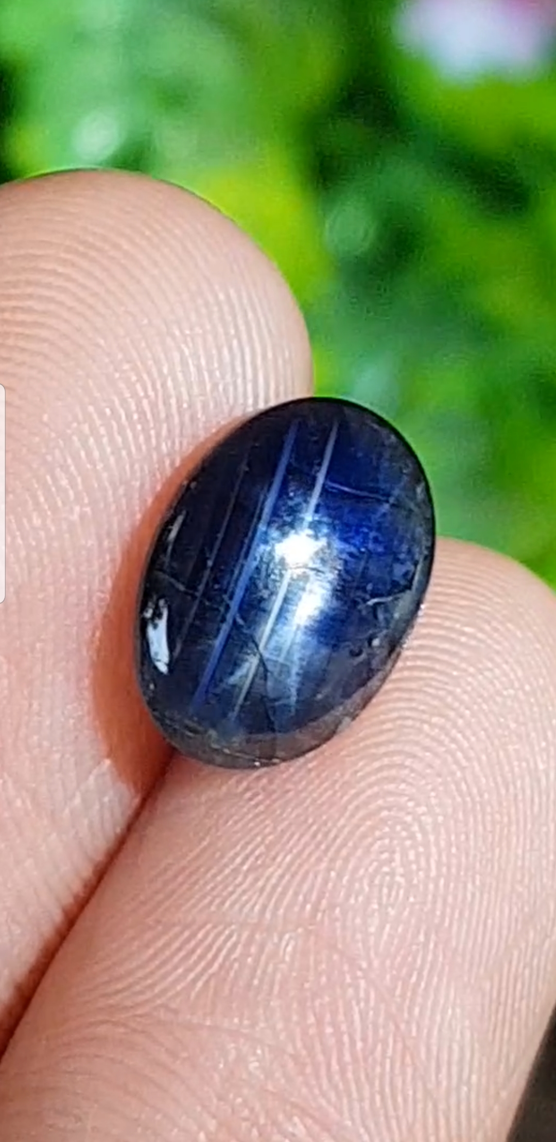 พลอย ไพลิน สตาร์ แซฟไฟร์ Blue Star Sapphire 3.11 กะรัต (Cts.) ดิบ Unheated พร้อมใบเซอร์ พลอยแท้ อัญมณีมงคลประจําวันเกิด เครื่องประดับพลอย