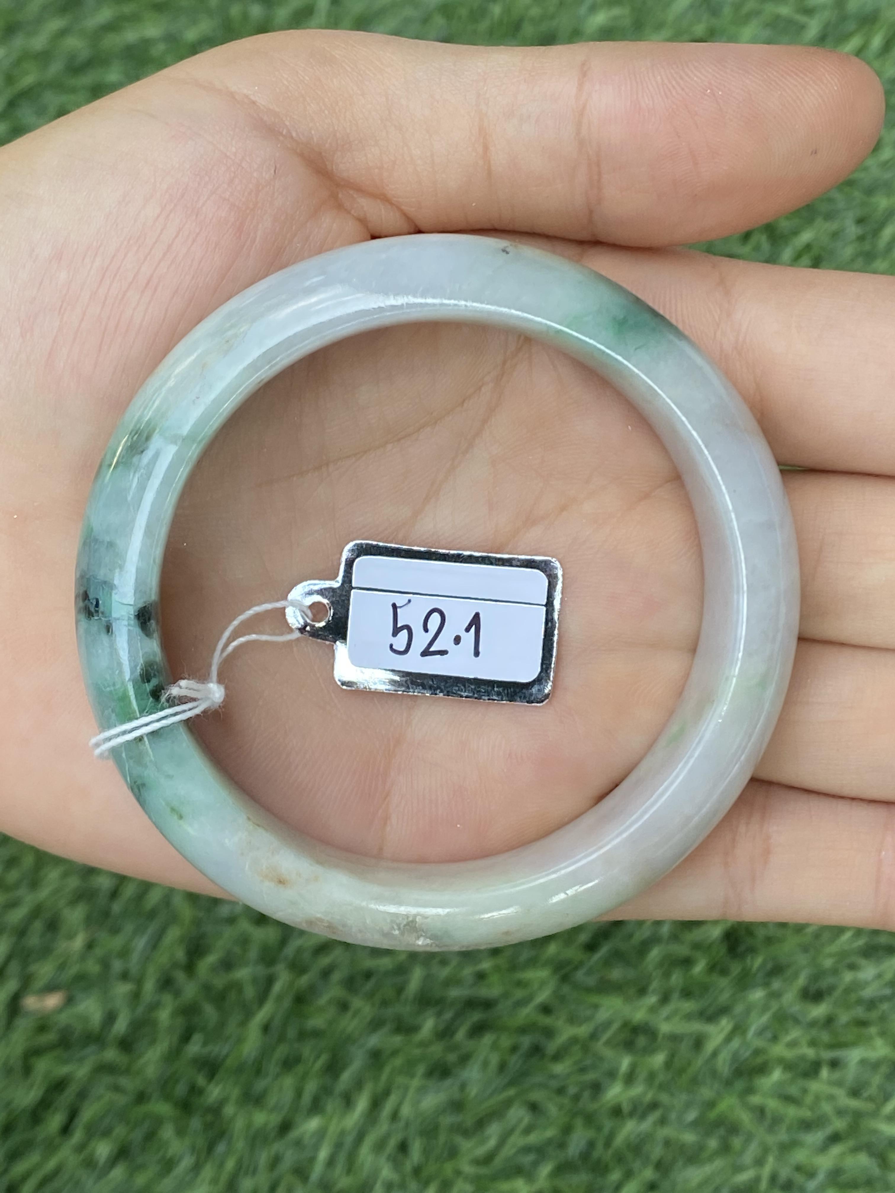 หยก พม่า แท้ Jade กำไลหยก 52.1 มม. (Jadeite bracelet) พม่า (Myanmar)