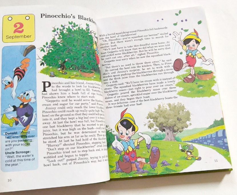 หนังสือภาพการ์ตูนดิสนีย์น่ารัก ปกแข็ง ฉบับภาษาอังกฤษ เล่าเรื่องราวของทุกวันในฤดูใบไม้ร่วง ผ่านตัวการ์ตูนจากดิสนีย์ Story a Day for every day of the year , Autumn