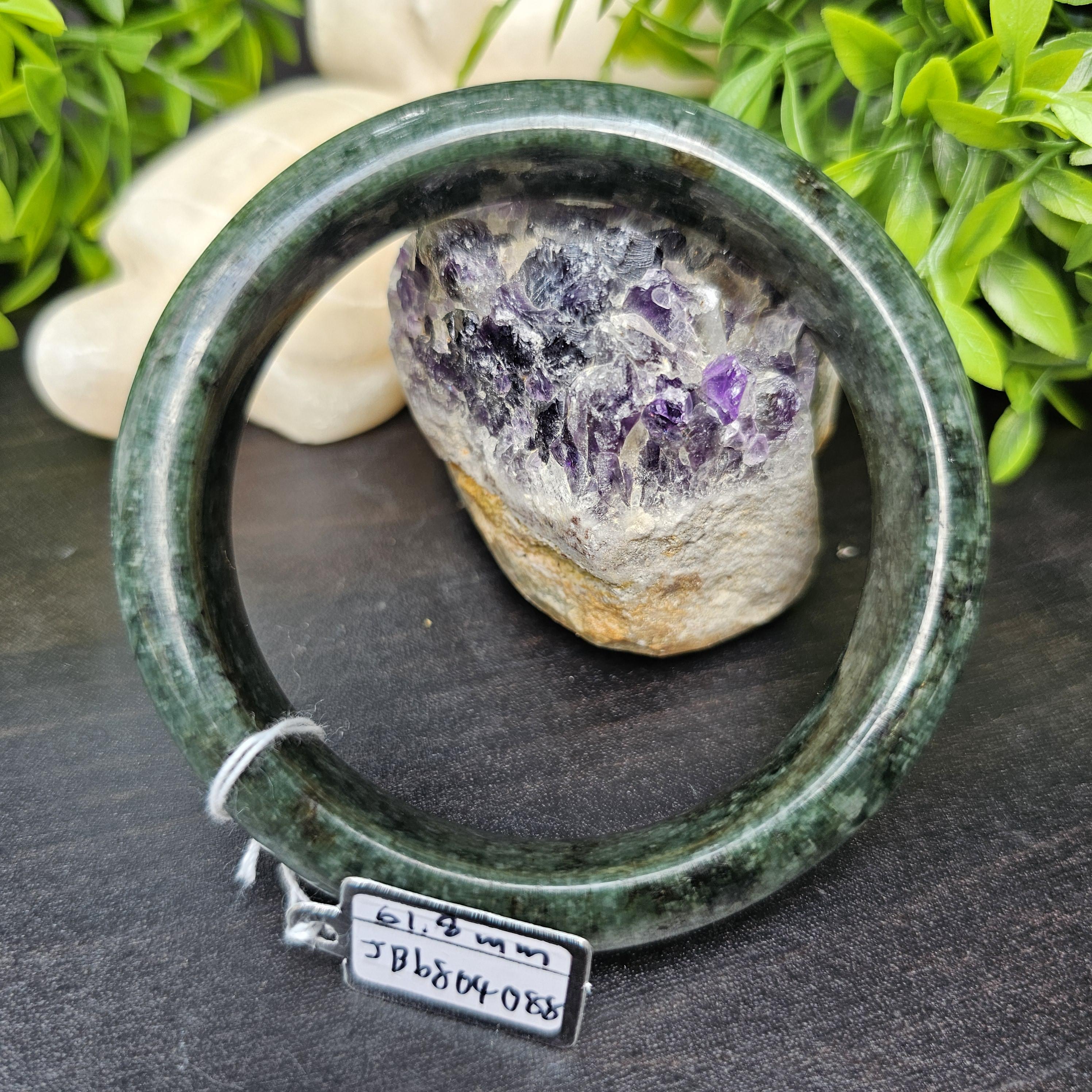 JB6804088 หยก พม่า แท้ Jade กำไลหยก 61.8 มม. (Jadeite bracelet) พม่า (Myanmar)