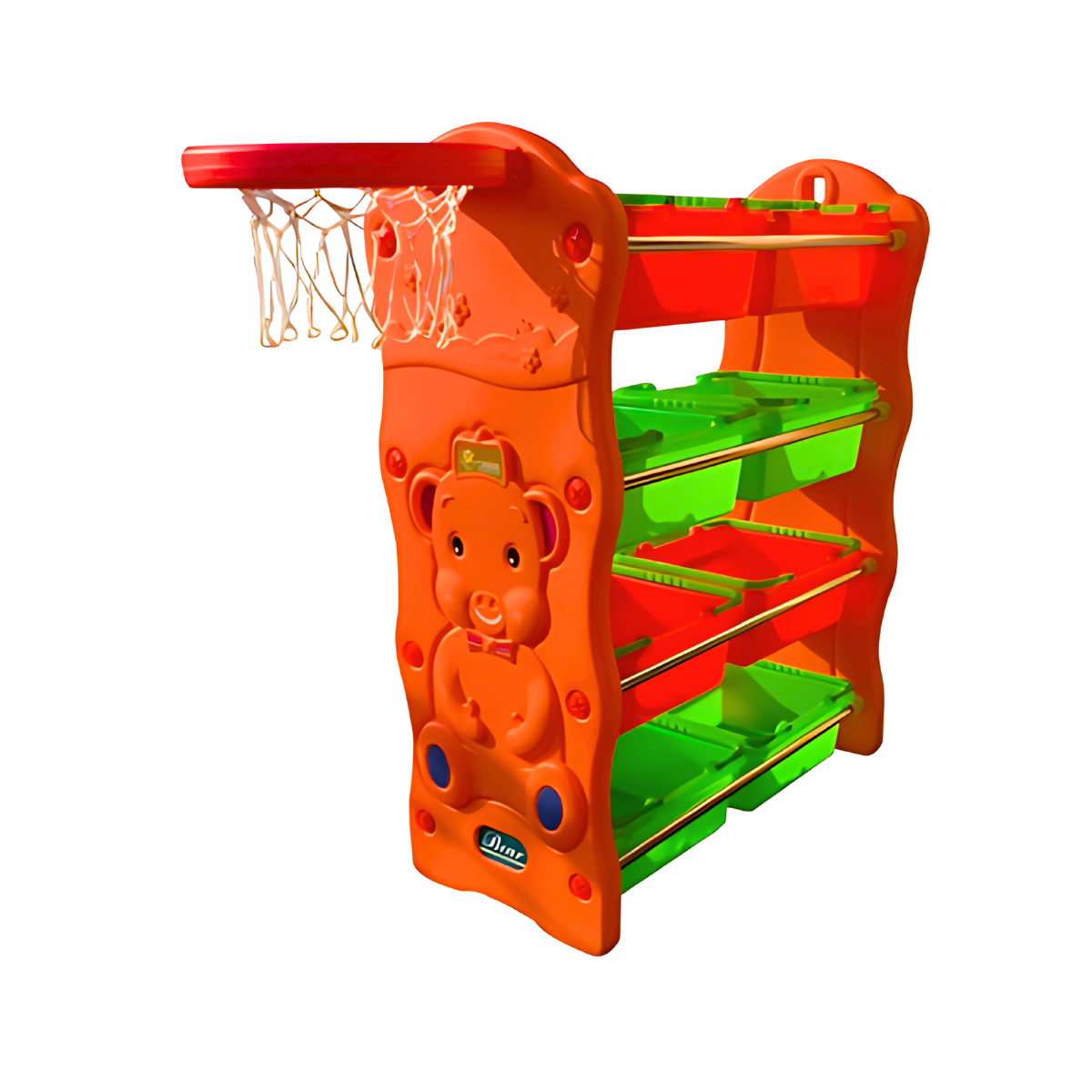 ชั้นวางของสำหรับเด็ก ชั้นวางของหมีน้อยพร้อมห่วงบาส Shelf and Storage for Kids Little Bear Shelf with Baslet