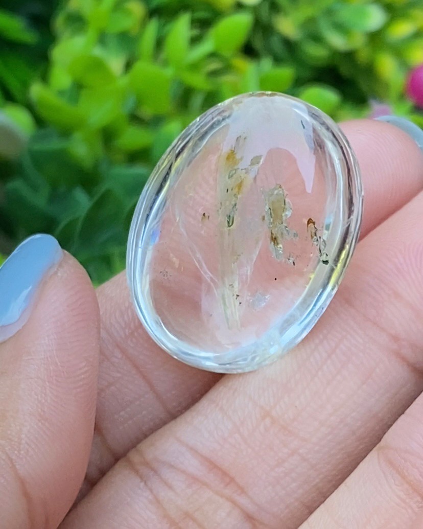 โป่งข่าม ควอตซ์ Rutilated Quartz 53.28 กะรัต Cts. พลอยแท้ อัญมณีมงคลประจําวันเกิด เครื่องประดับพลอย