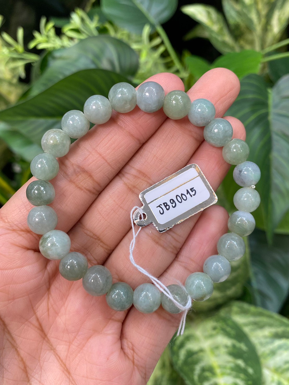 JB90015 หยก พม่า แท้ Jade กำไล ประคำหยก (Jadeite Beads Bracelet) พม่า (Myanmar)