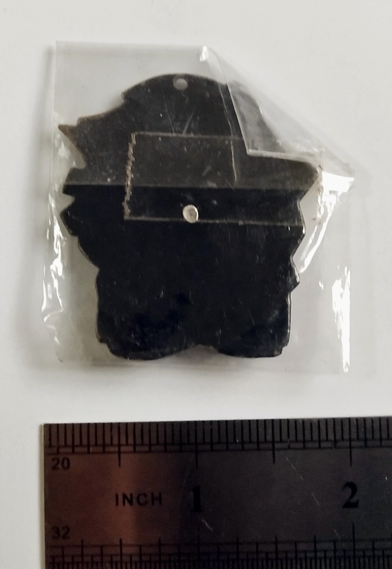 ของสะสมเก่าเก็บ แผ่นเหล็กที่ระลึก รูปนินจาเงาแดง ของแท้จากญี่ปุ่น