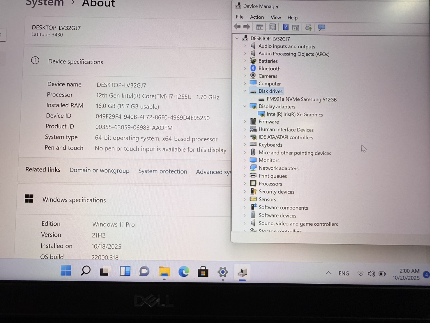 Notebook Dell Latitude 3430 (i7-1255U/16GB/M.2 512GB)+Adapter+กระเป๋า แบต 82%