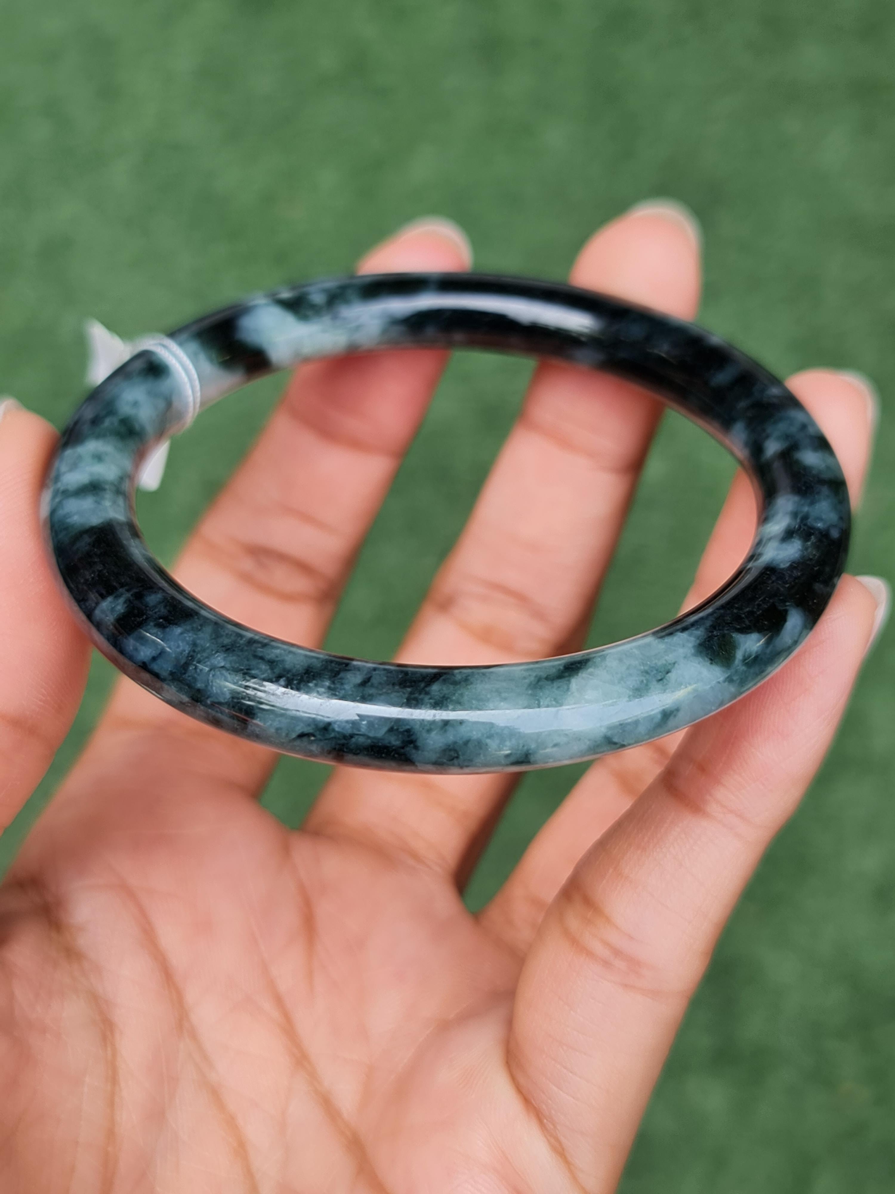 JB0703-011 หยก พม่า แท้ Jade กำไลหยก (Jadeite bracelet) พม่า (Myanmar) 58.0 มม.