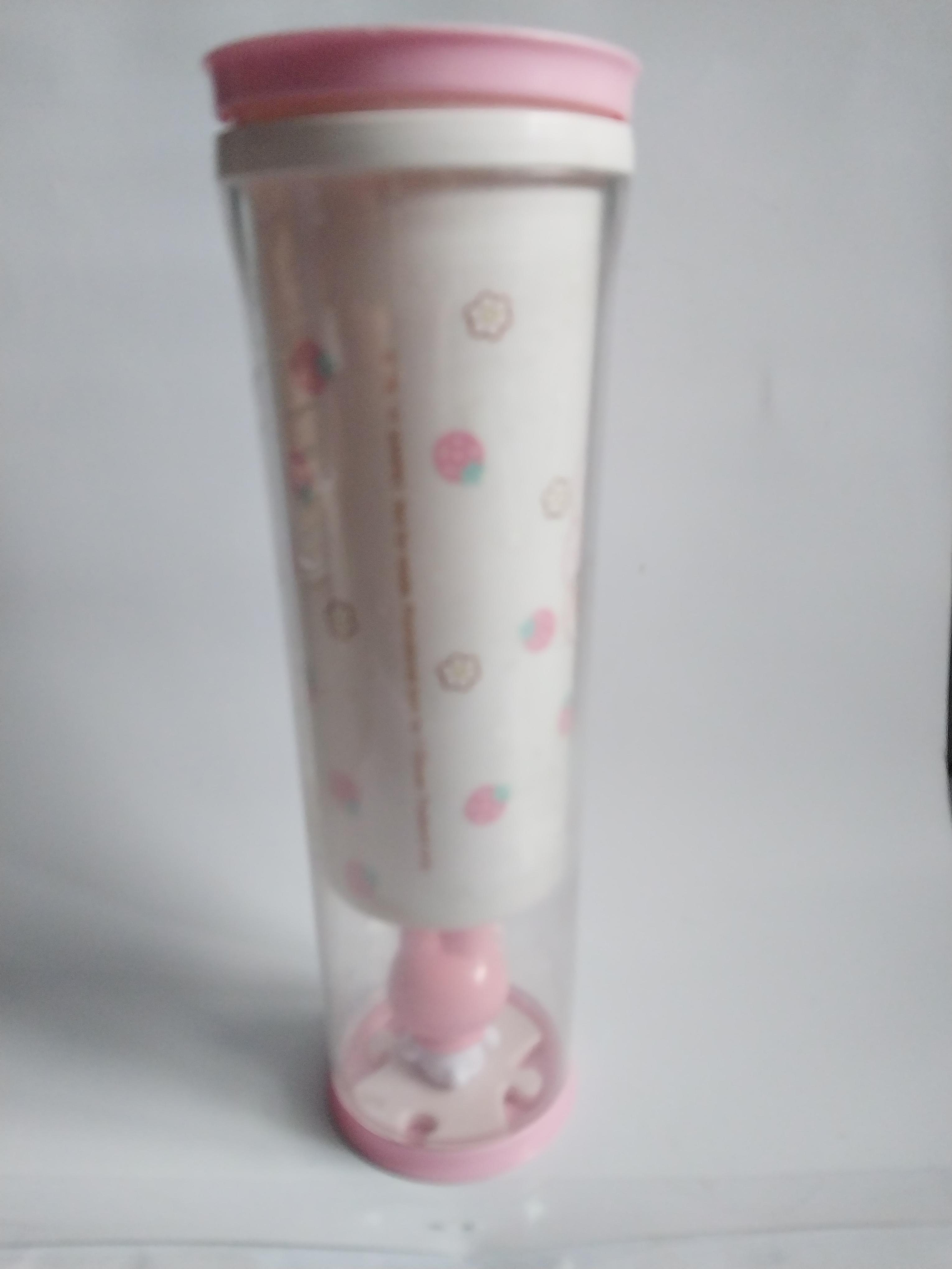 แก้วน้ำทรงสูงสีชมพู ลายมายเมโลดี้ ของสะสมจากเซเว่นอีเลฟเว่น