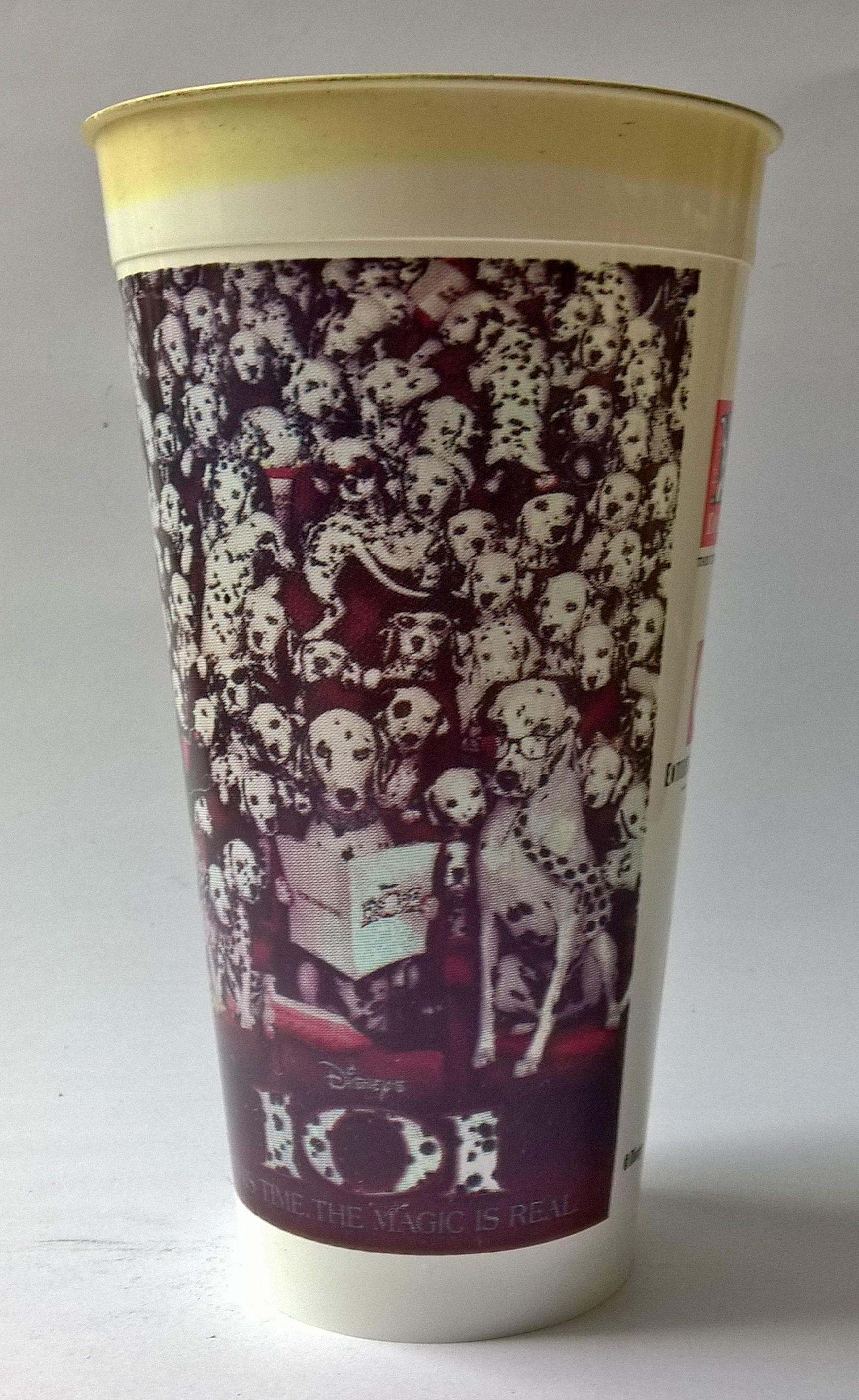 แก้วน้ำพลาสติกขนาดประมาณ 22oz ของสะสมจาก EGV เรื่อง ‘101 Dalmatians’ ร้อยหนึ่งดัลเมเชี่ยน