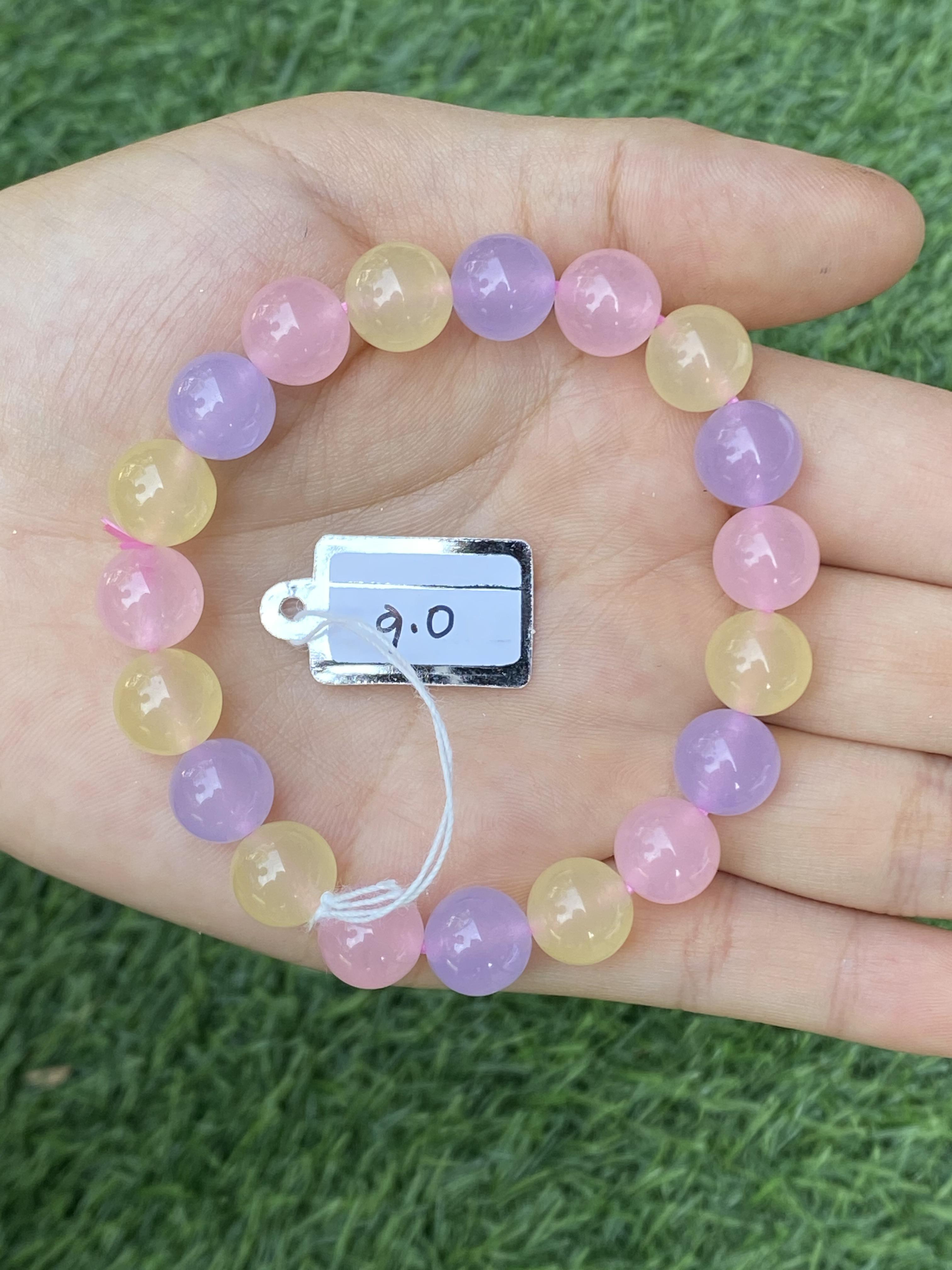 1218 กำไล คาซิโดนี (Chalcedony Beads Bracelet)