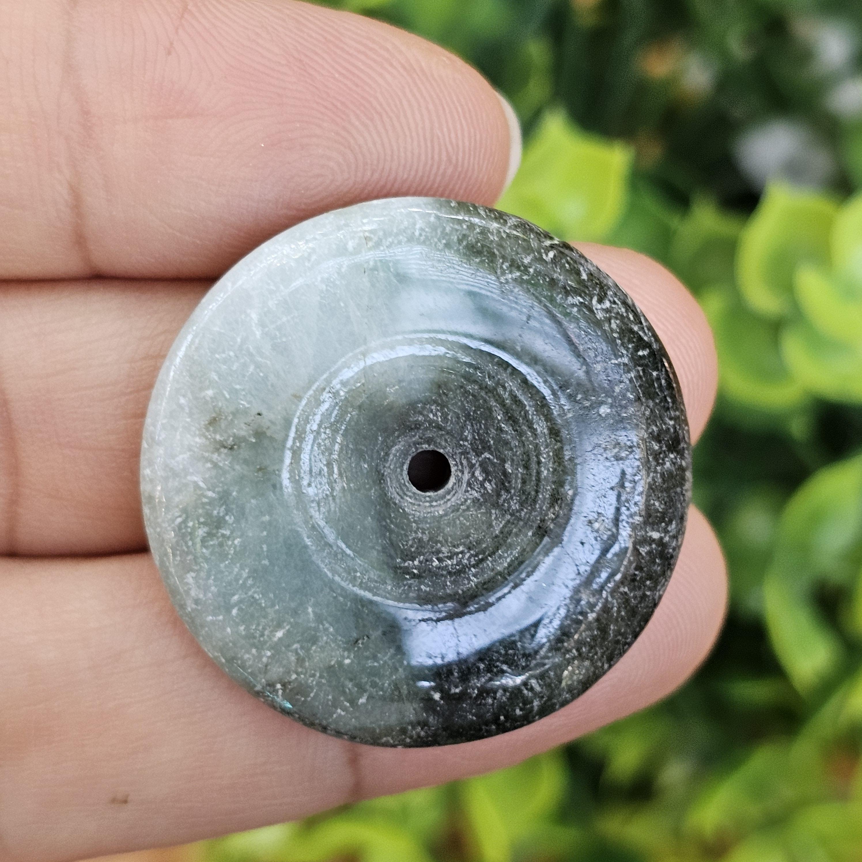 หยก พม่า แท้ Jade จี้โดนัทหยก (Bi-dise jadeite) พม่า (Myanmar) 68.15 กะรัต (Cts.)