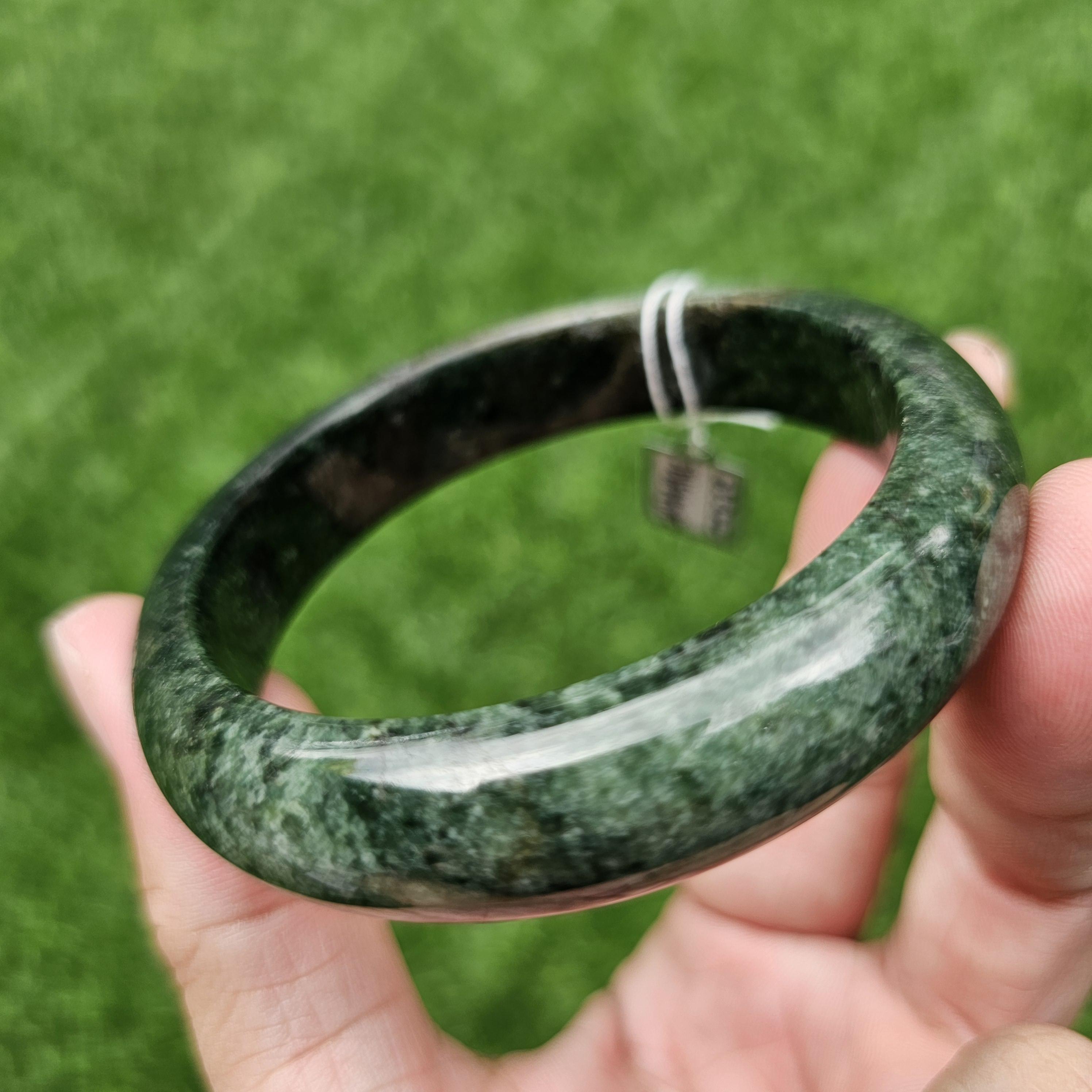 JB6804097 หยก พม่า แท้ Jade กำไลหยก 62.2 มม. (Jadeite bracelet) พม่า (Myanmar)