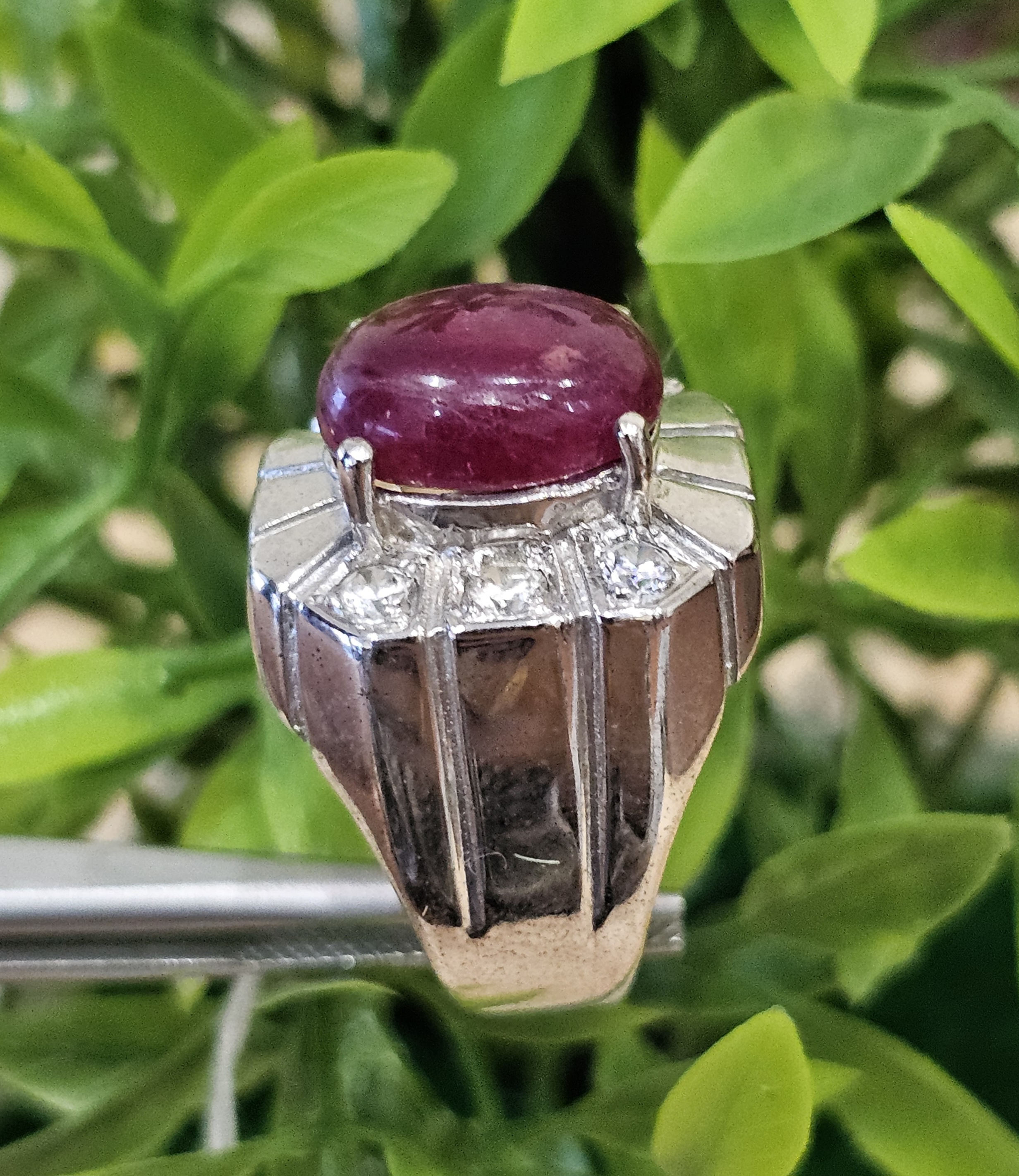 แหวน พลอย ทับทิม (Size) 60 Ruby Sapphire Ring