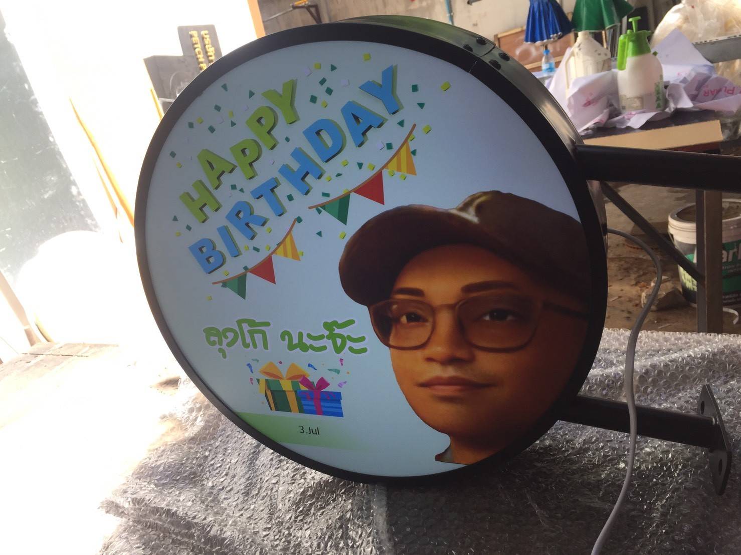 ป้ายกล่องไฟ ขนาด40*40 cm