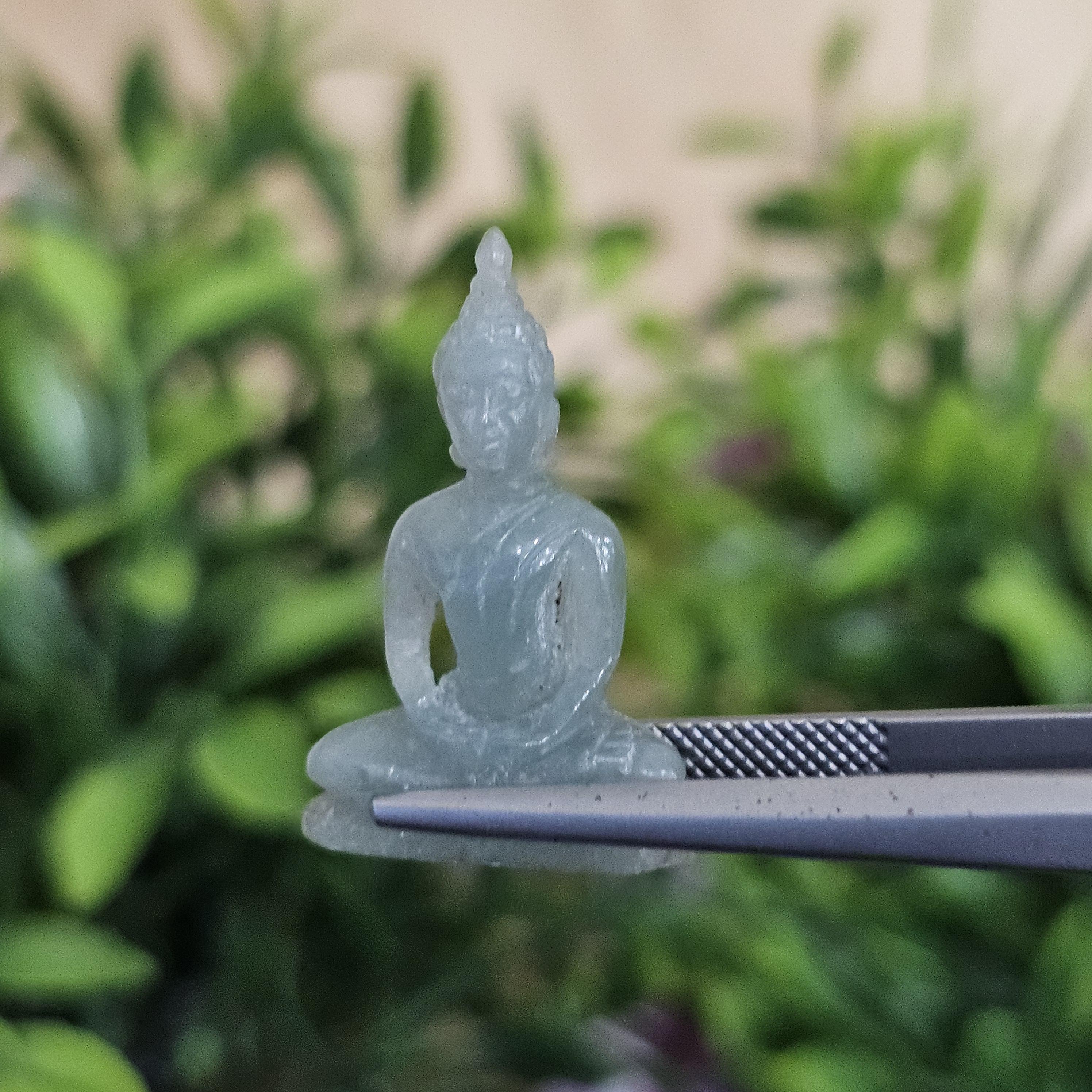 หยก แกะสลัก รูป พระ (Burmese jadeite) 11.33 กะรัต (cts.) หยก พม่า แท้