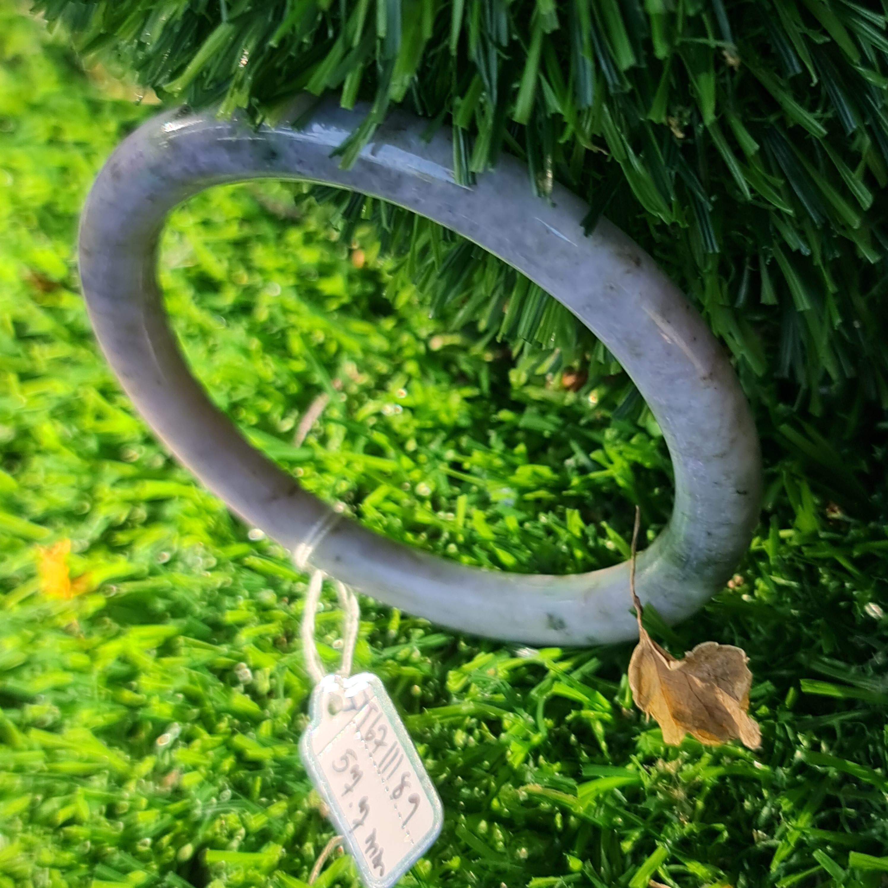 JB6711189 หยก พม่า แท้ Jade กำไลหยก 57.7 มม. (Jadeite bracelet) พม่า (Myanmar)