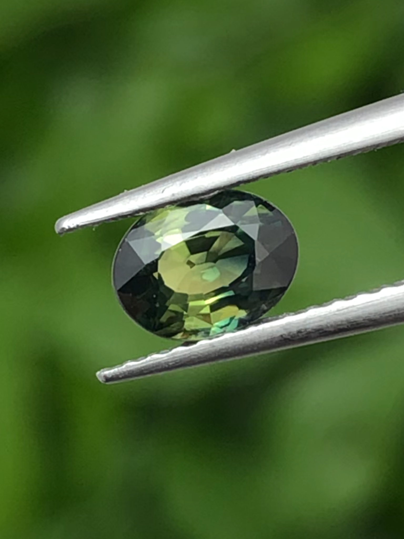 พลอย แซฟไฟร์ 2 สี Bi Color Sapphire 0.85 กะรัต (Cts.) พลอยแท้ อัญมณีมงคลประจําวันเกิด เครื่องประดับพลอย