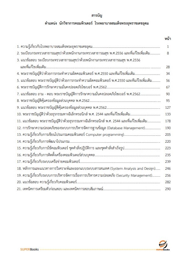 แนวข้อสอบ นักวิชาการคอมพิวเตอร์ โรงพยาบาลสมเด็จพระยุพราชเดชอุดม
